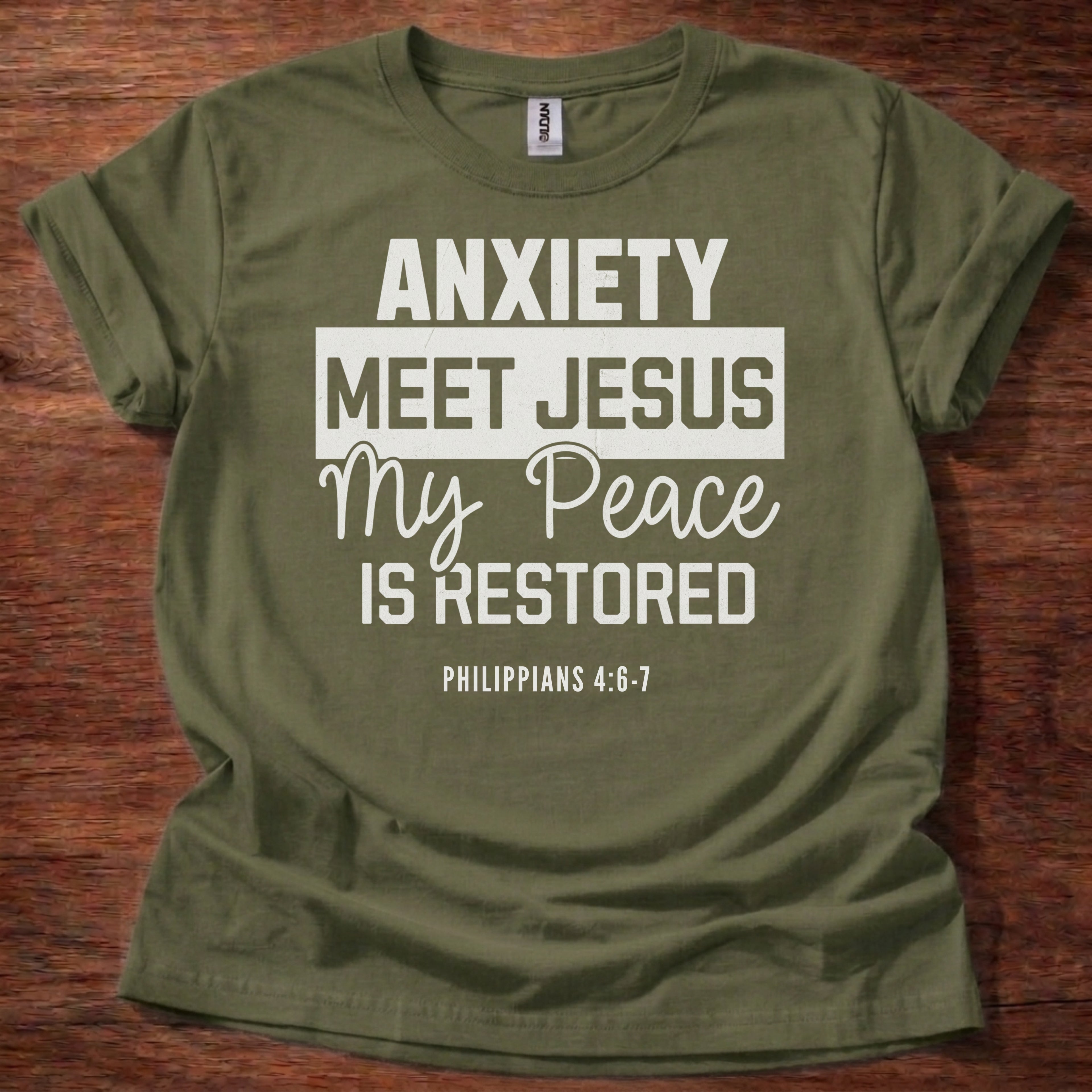 Anxiety Meet Jesus My Peace Is Restored T-Shirt