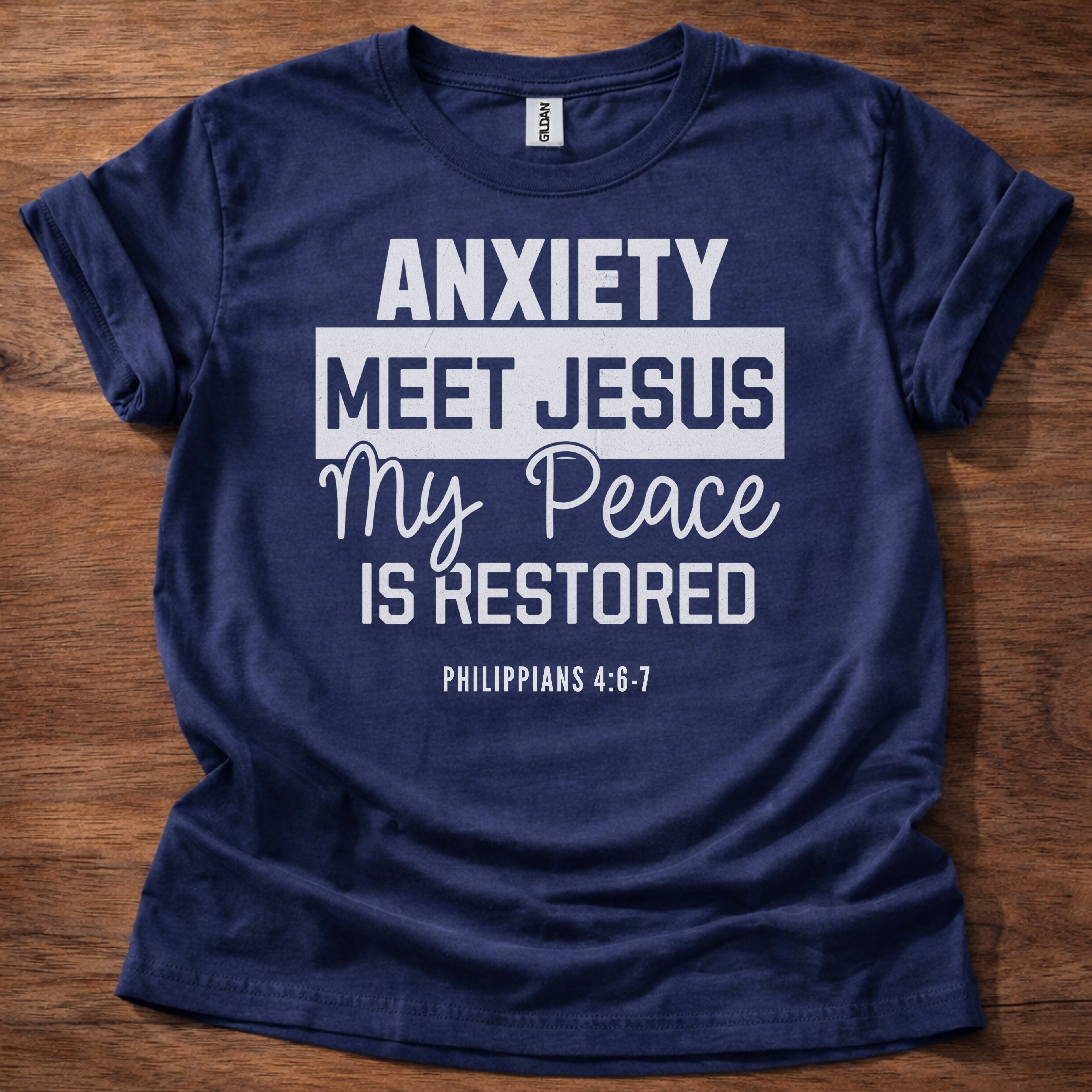Anxiety Meet Jesus My Peace Is Restored T-Shirt