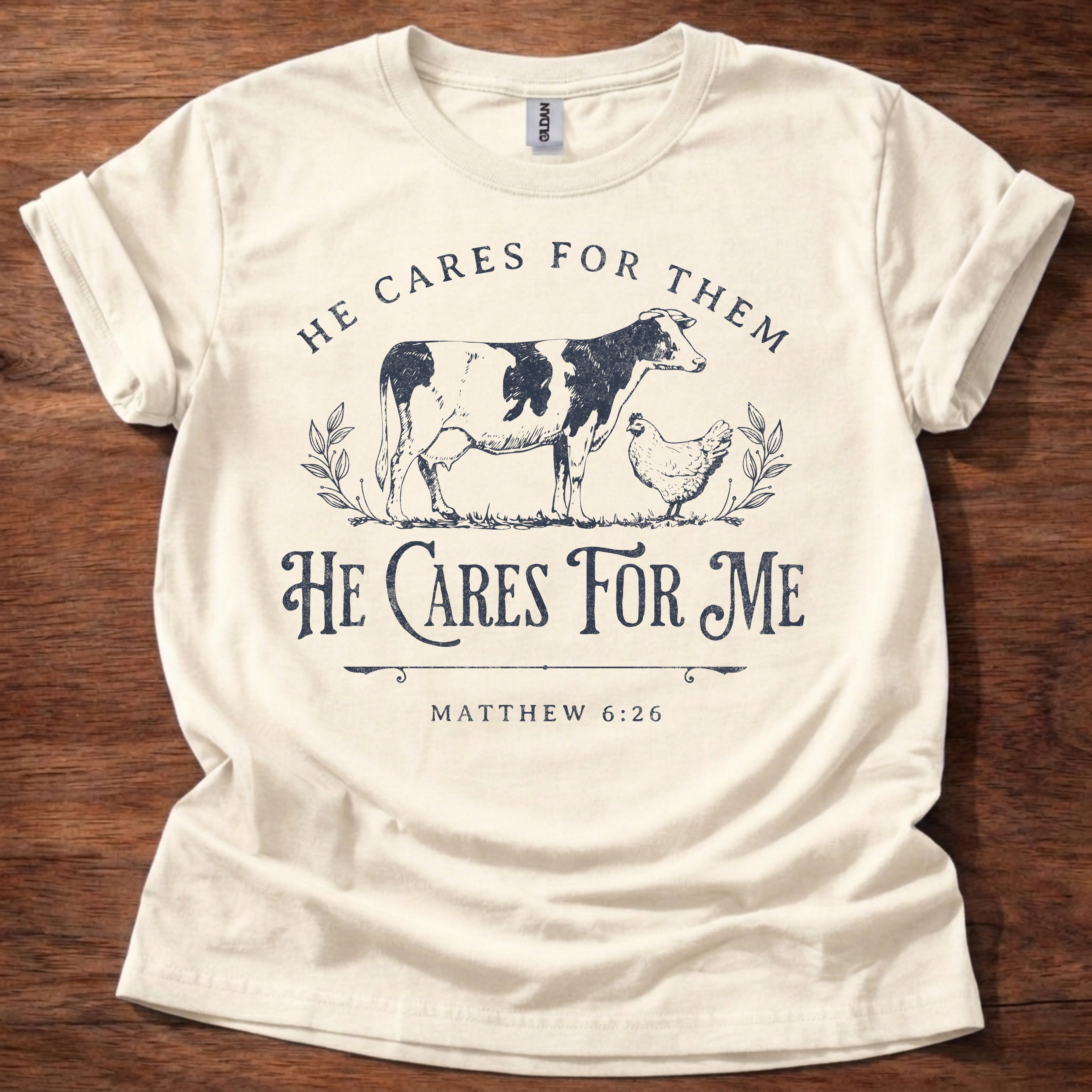 He Cares for Me Christian T-Shirt