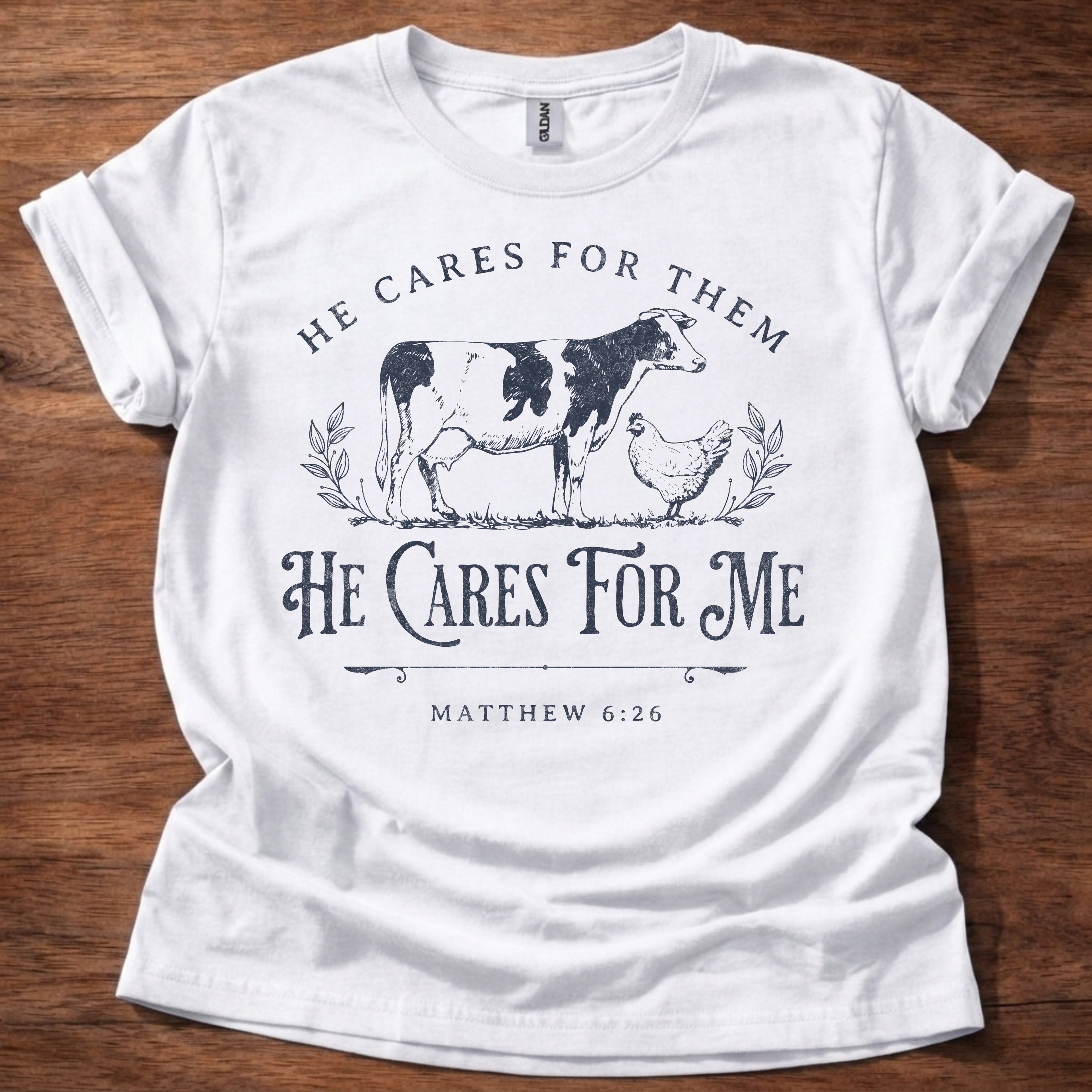 He Cares for Me Christian T-Shirt