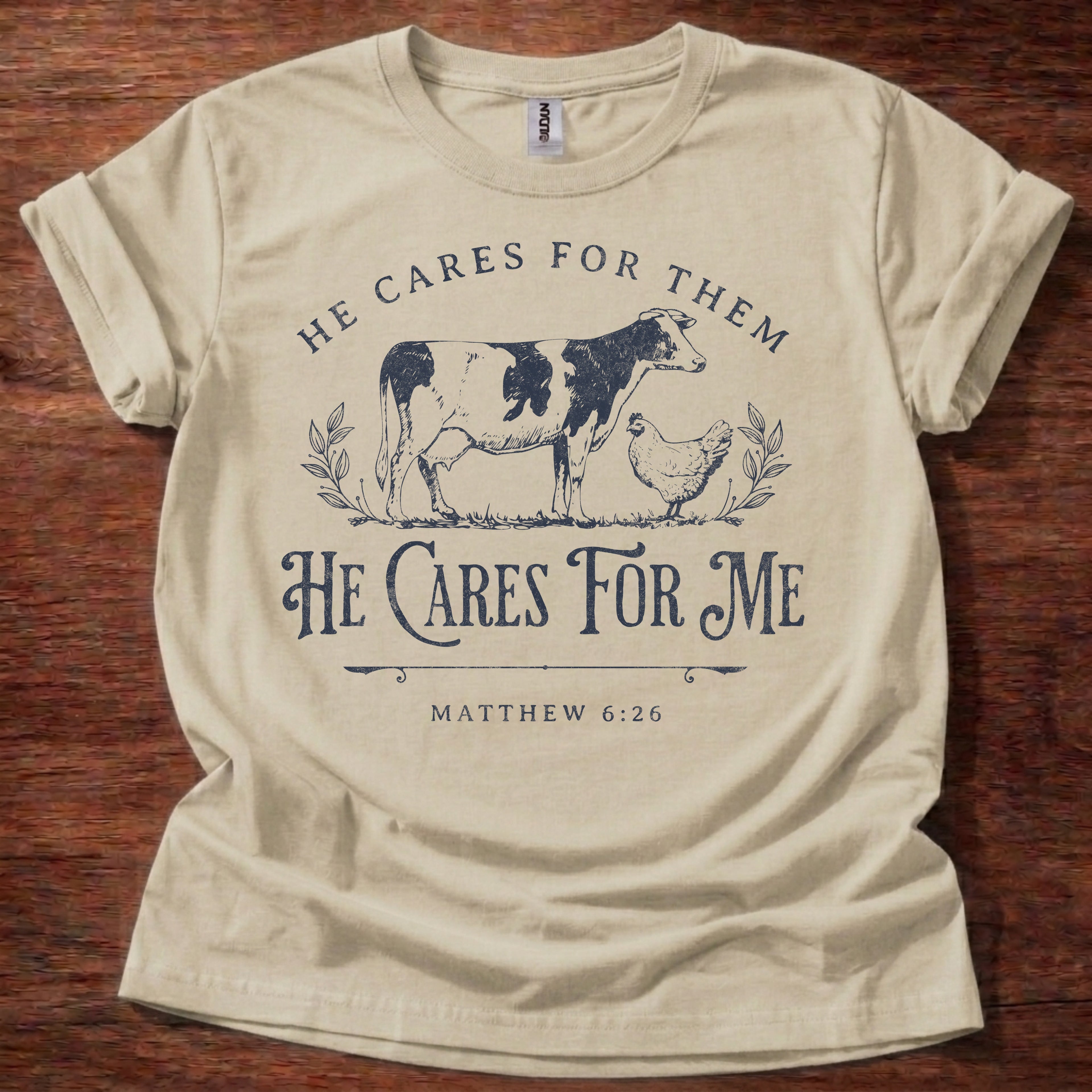 He Cares for Me Christian T-Shirt