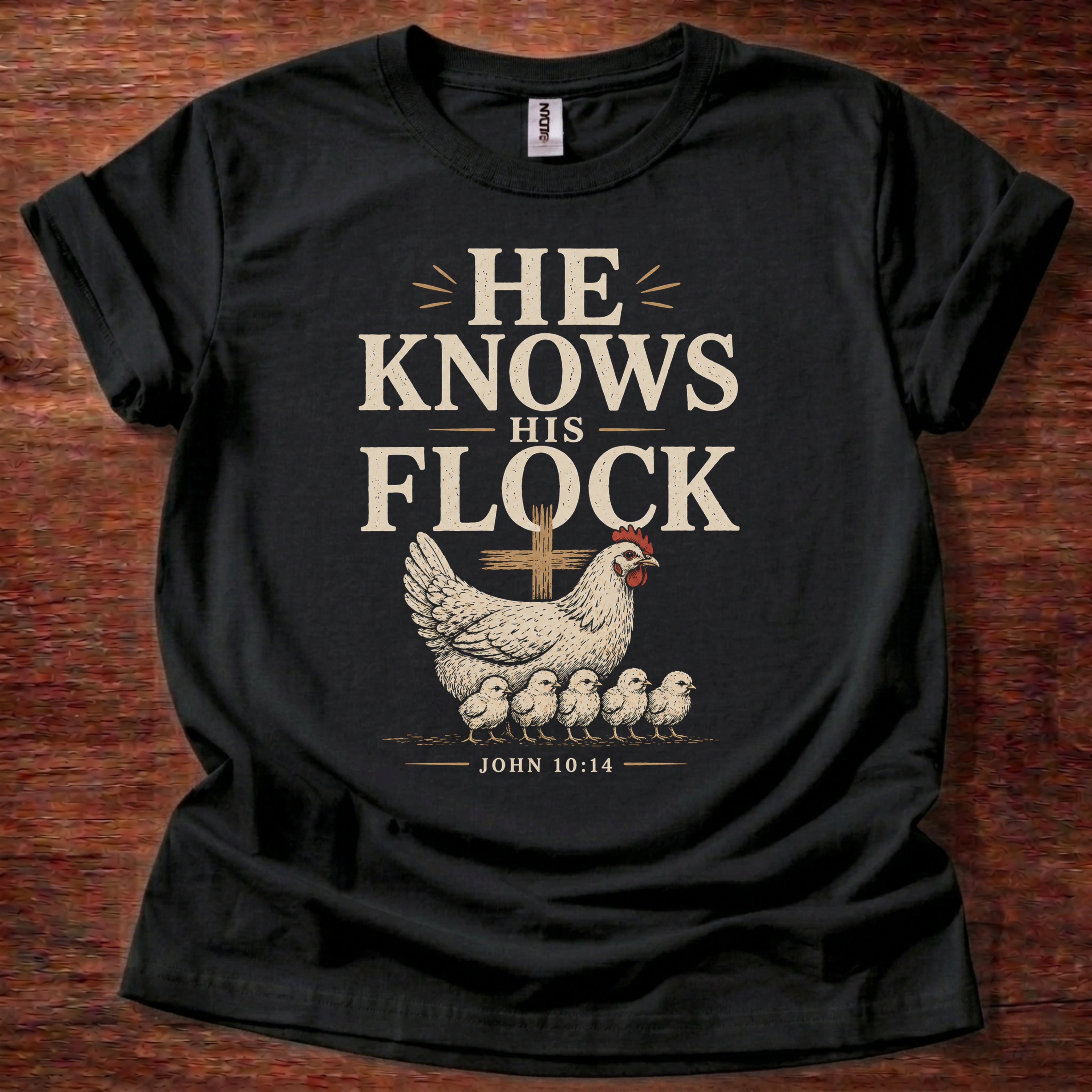 He Knows His Flock Shirt – John 10:14 Christian T-Shirt
