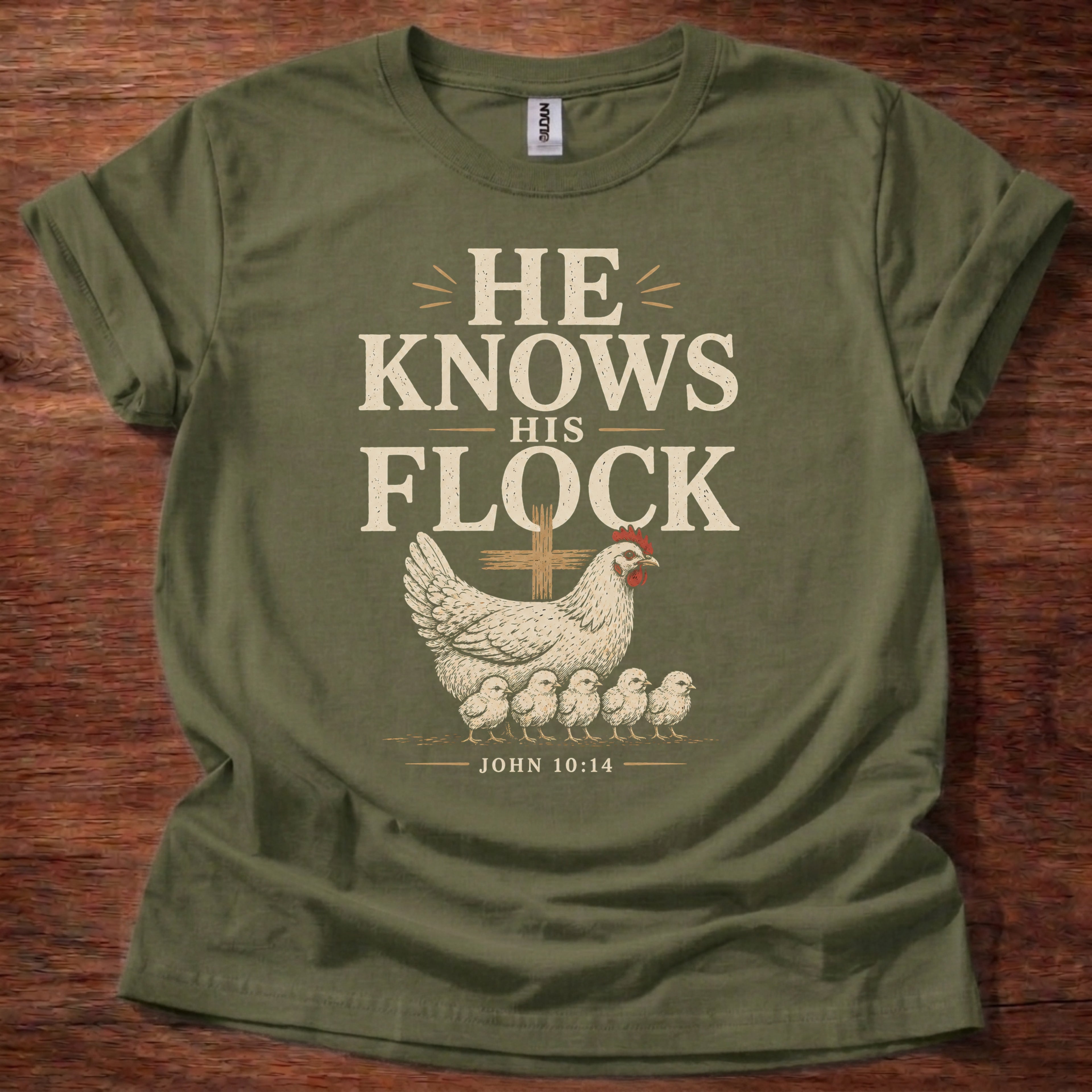 He Knows His Flock Shirt – John 10:14 Christian T-Shirt