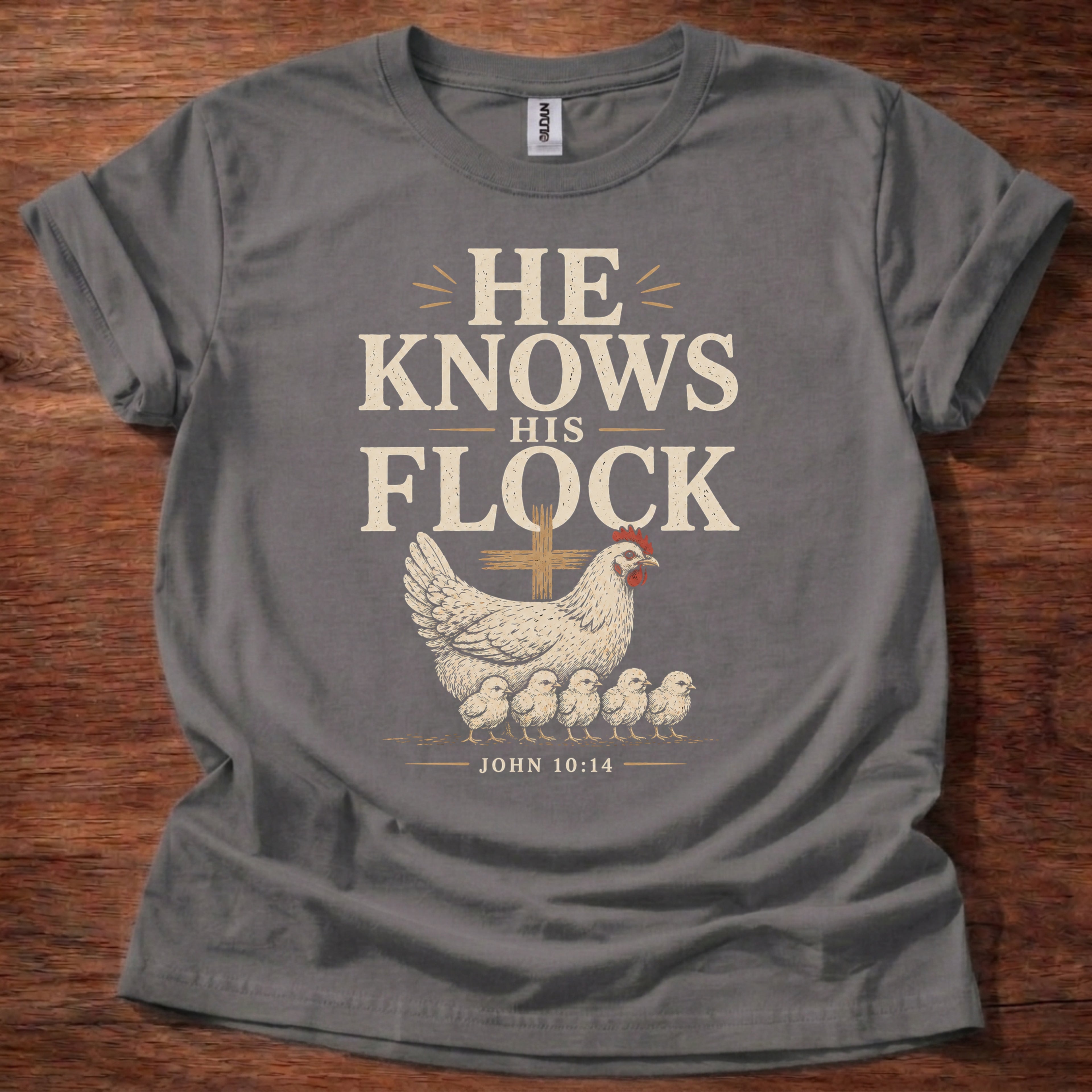 He Knows His Flock Shirt – John 10:14 Christian T-Shirt