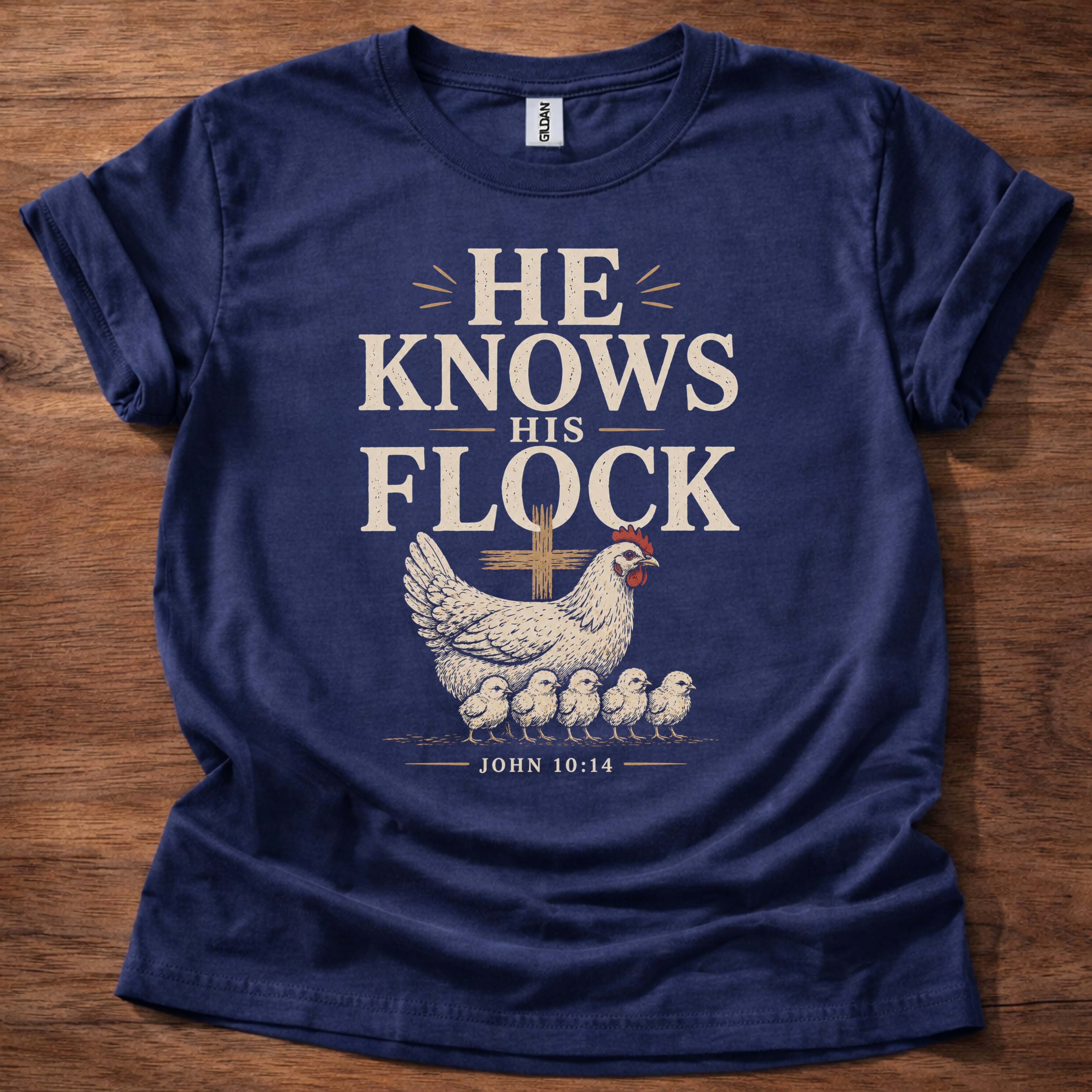 He Knows His Flock Shirt – John 10:14 Christian T-Shirt