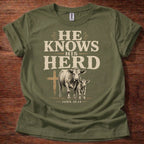 He Knows His Herd Shirt – John 10:14 Christian T-Shirt