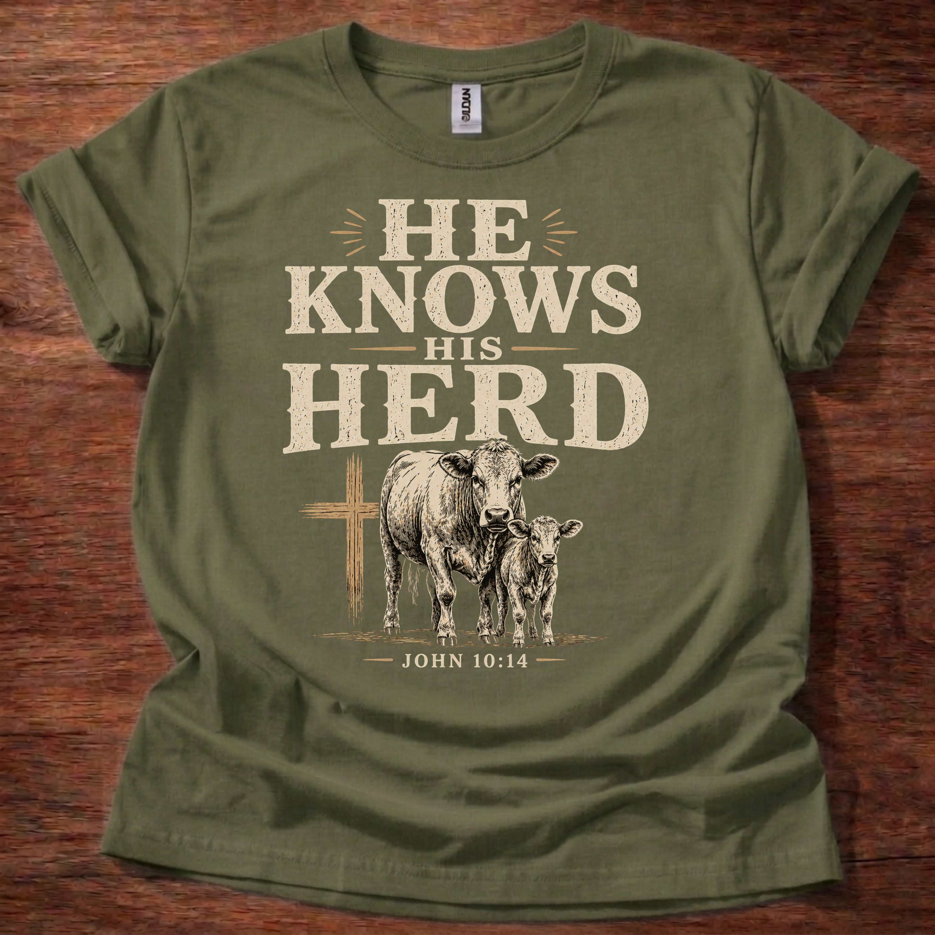 He Knows His Herd Shirt – John 10:14 Christian T-Shirt