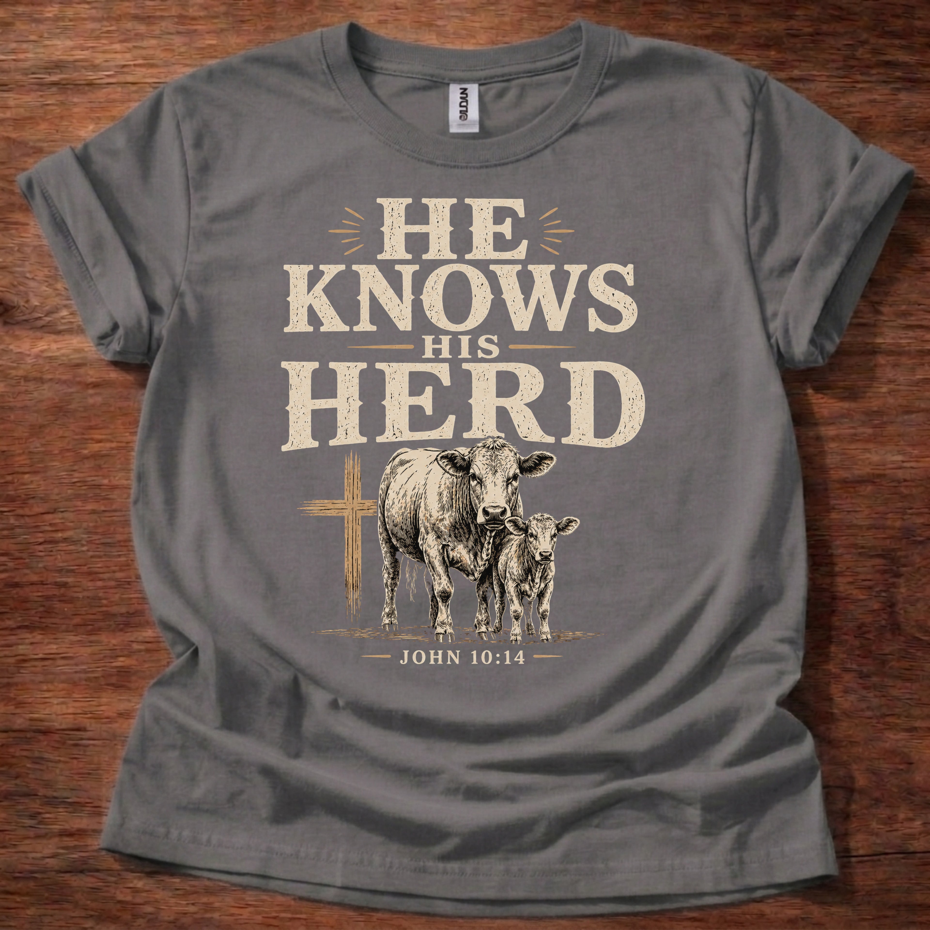 He Knows His Herd Shirt – John 10:14 Christian T-Shirt