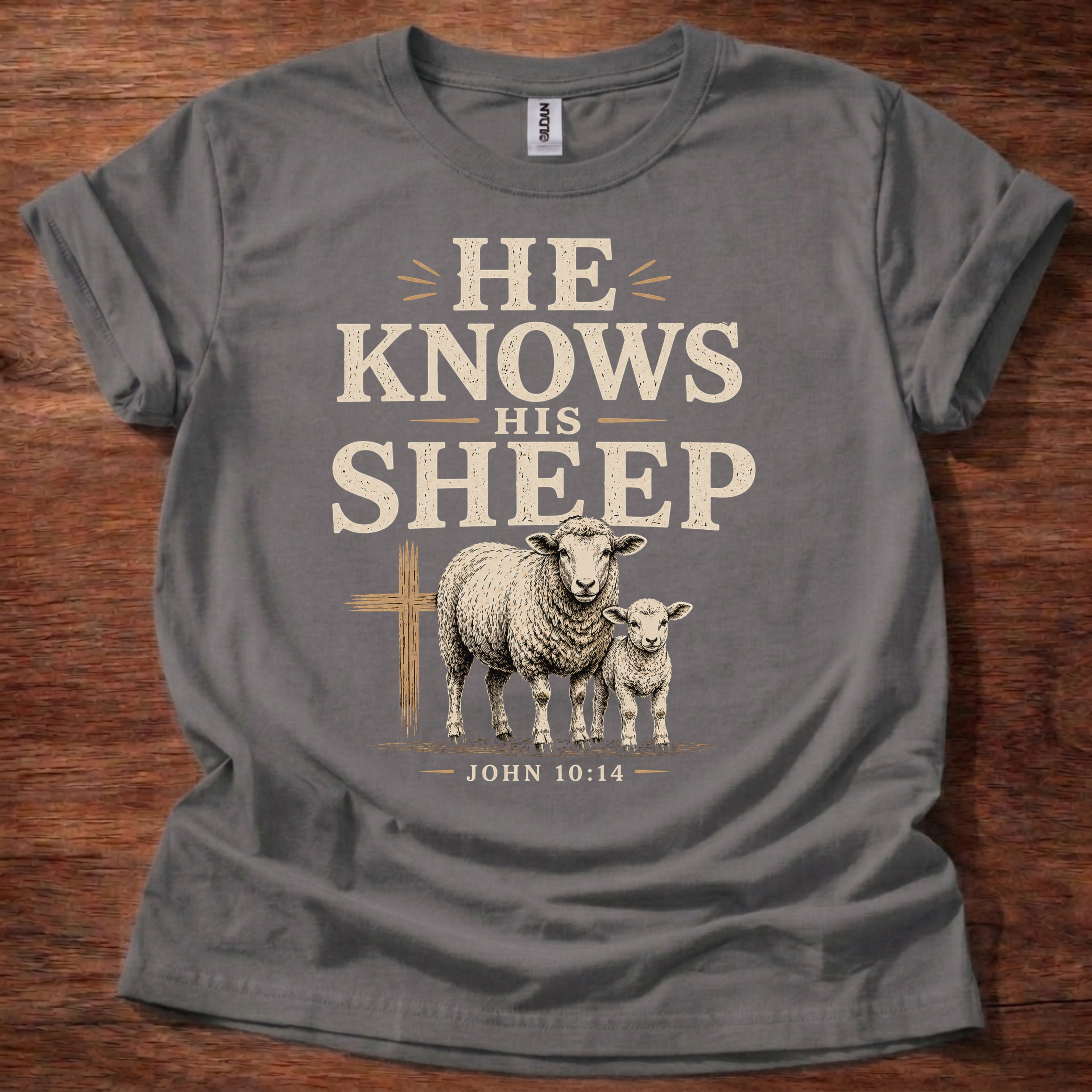 He Knows His Sheep Shirt – John 10:14 Christian T-Shirt