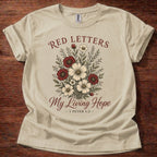 Red Letters My Living Hope T-Shirt