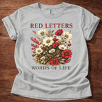 Red Letters Words of Life T-Shirt