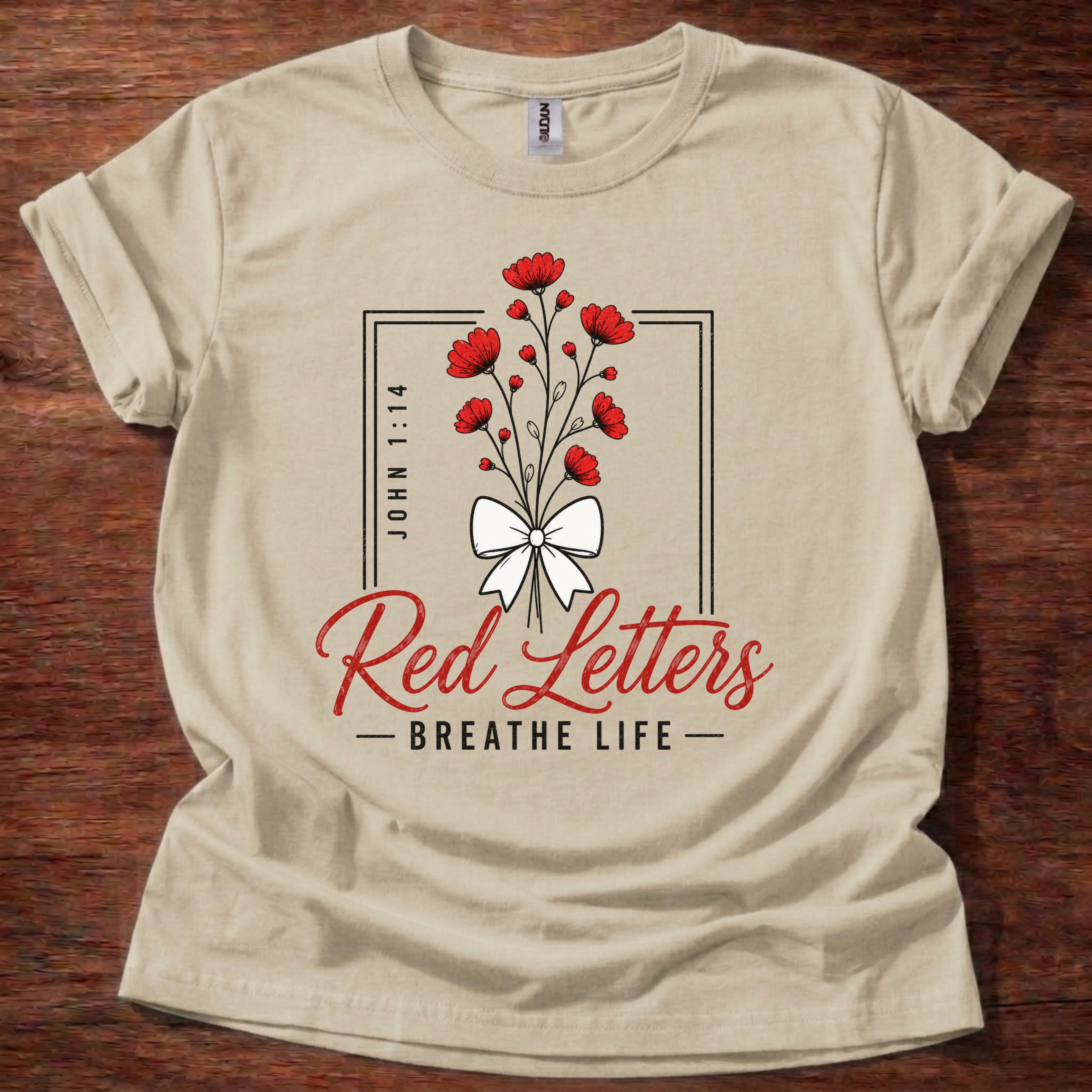 Red Letters Breathe Life T-Shirt