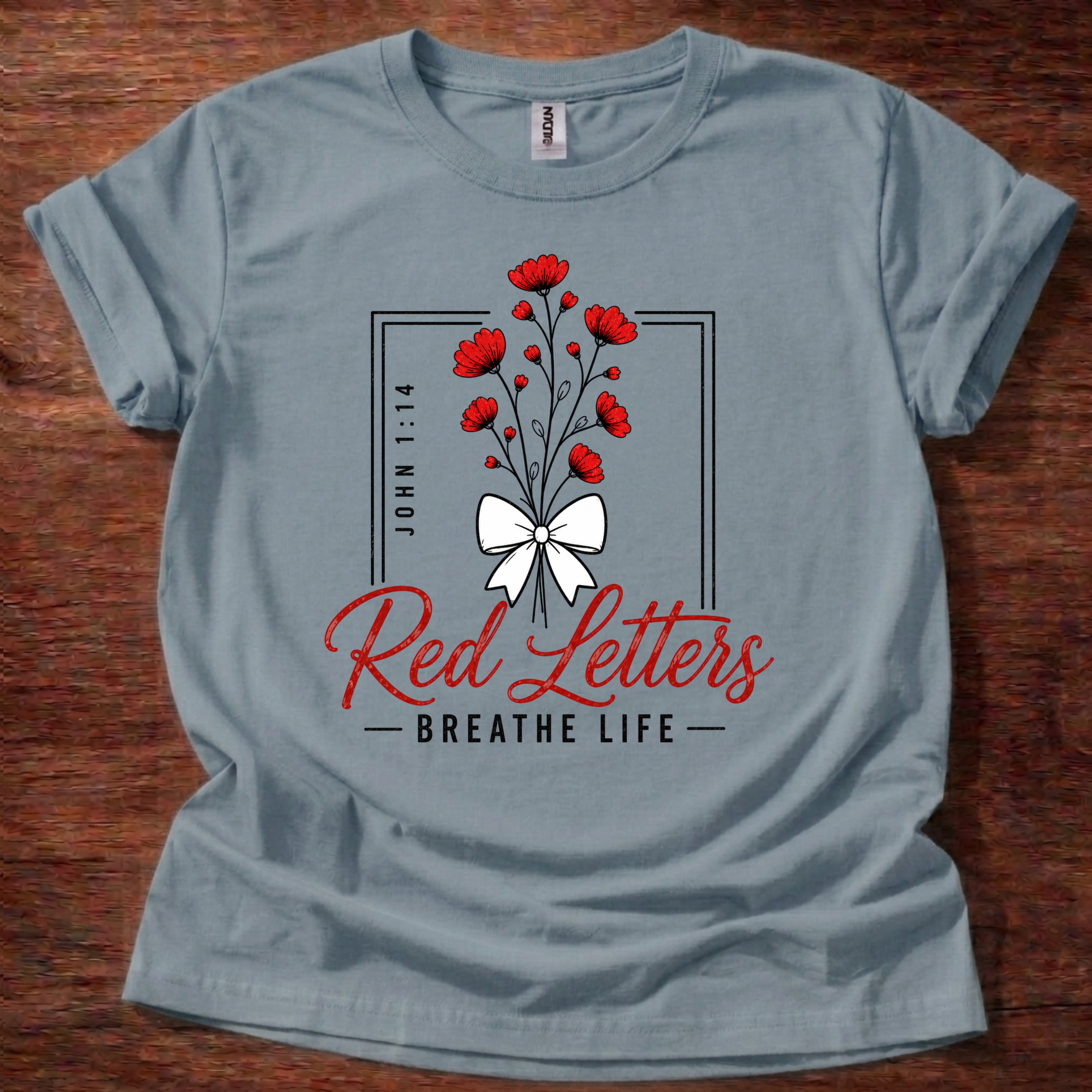 Red Letters Breathe Life T-Shirt