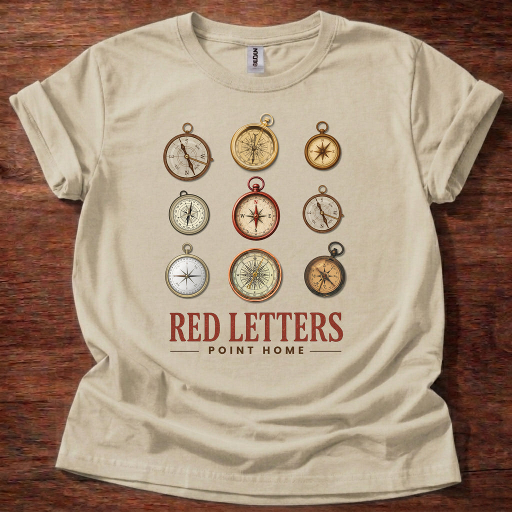 Red Letters Point Home T-Shirt