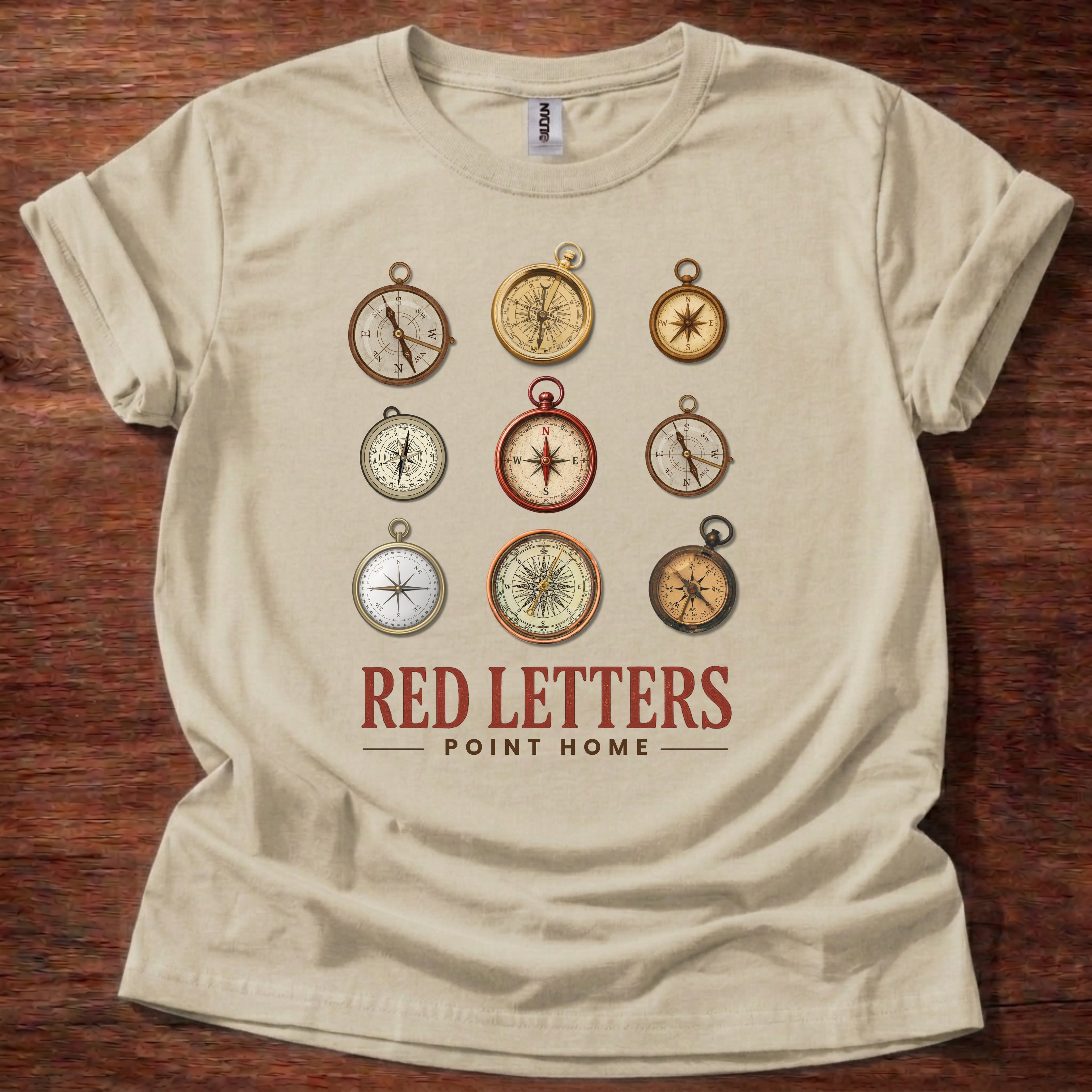 Red Letters Point Home T-Shirt