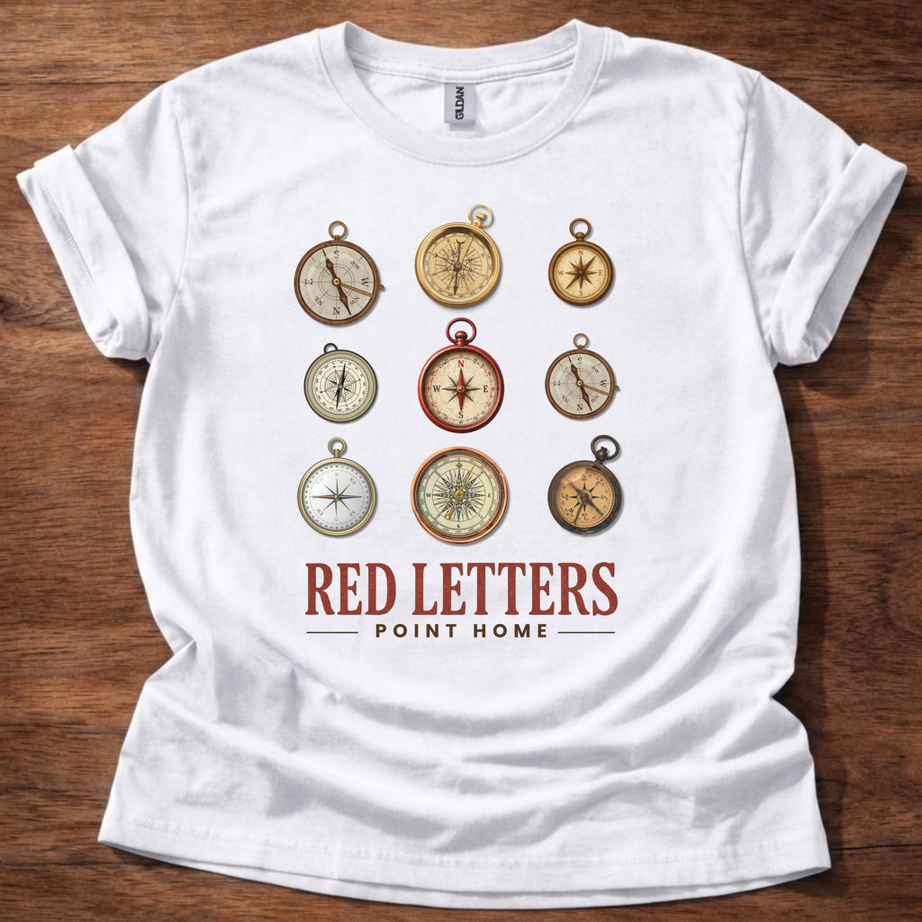 Red Letters Point Home T-Shirt