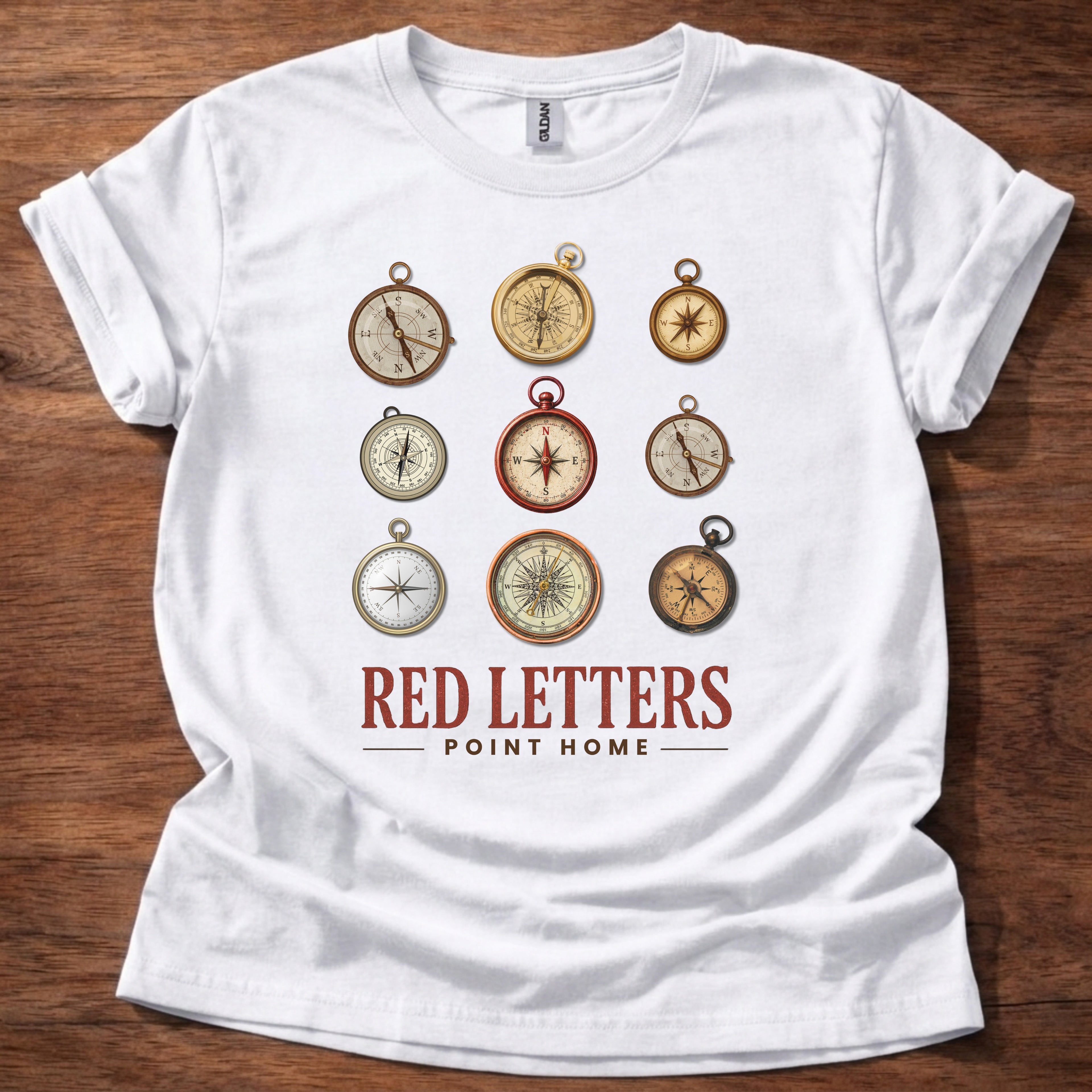 Red Letters Point Home T-Shirt
