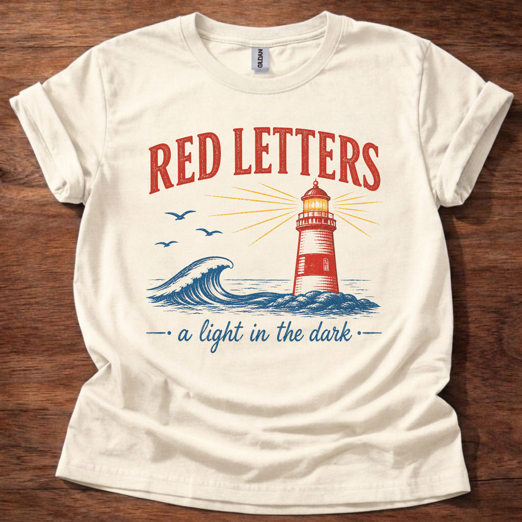 Red Letters A Light in the Dark T-Shirt