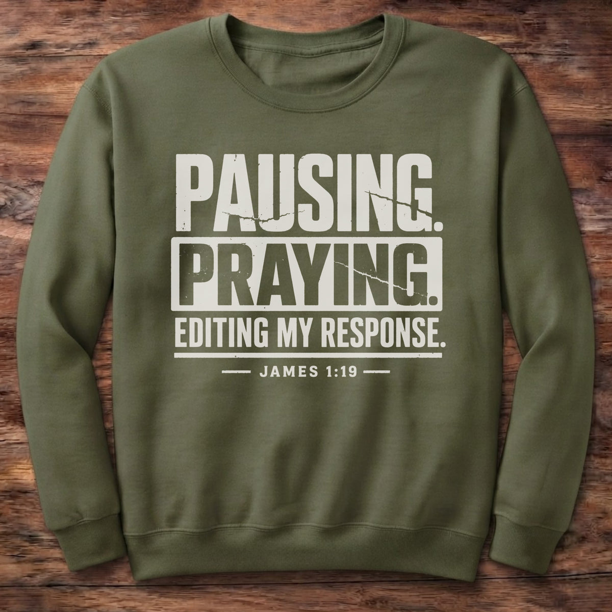 Pausing. Praying. Editing Sweatshirt