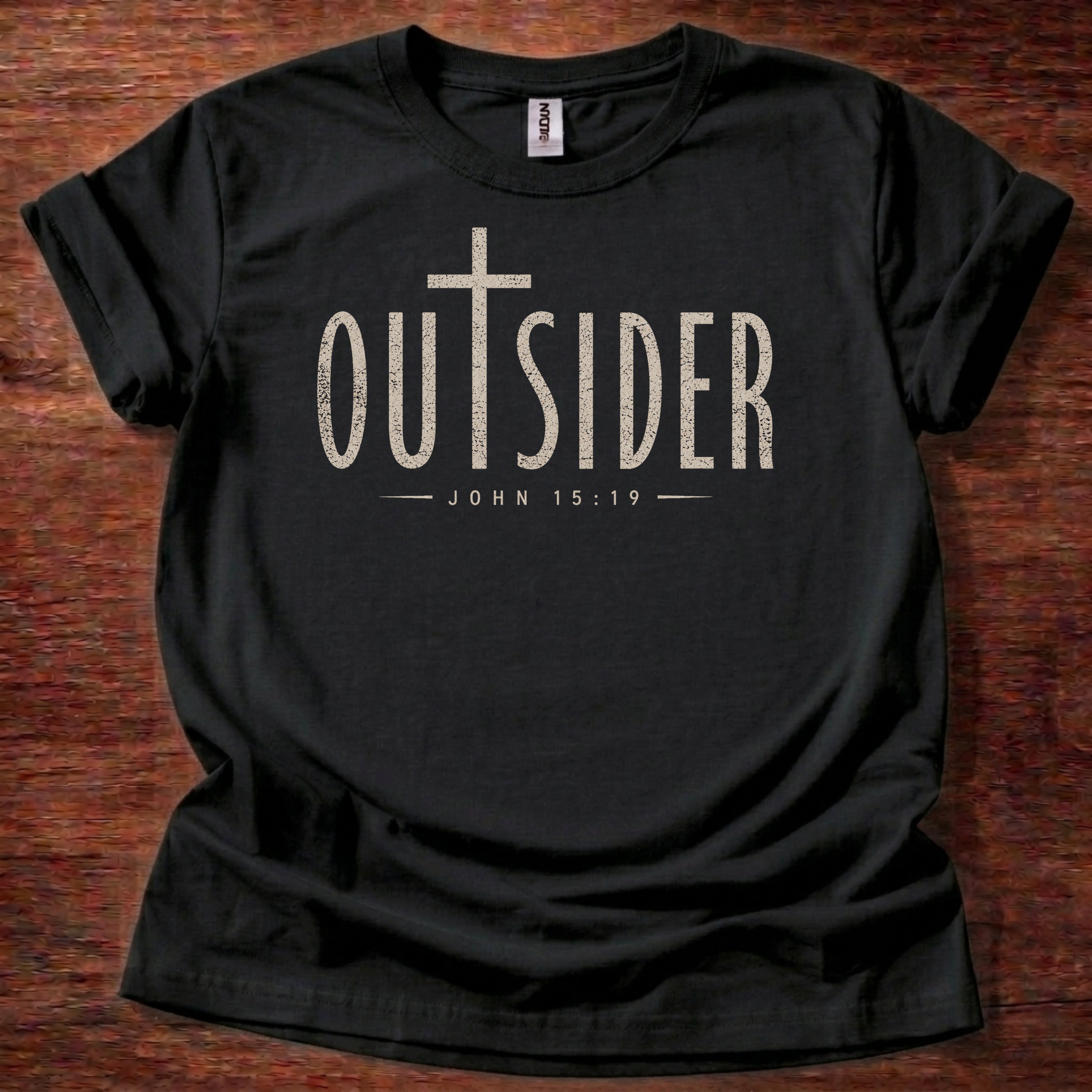 Black Christian Outsider T-Shirt John 15:19 | Not Of This World