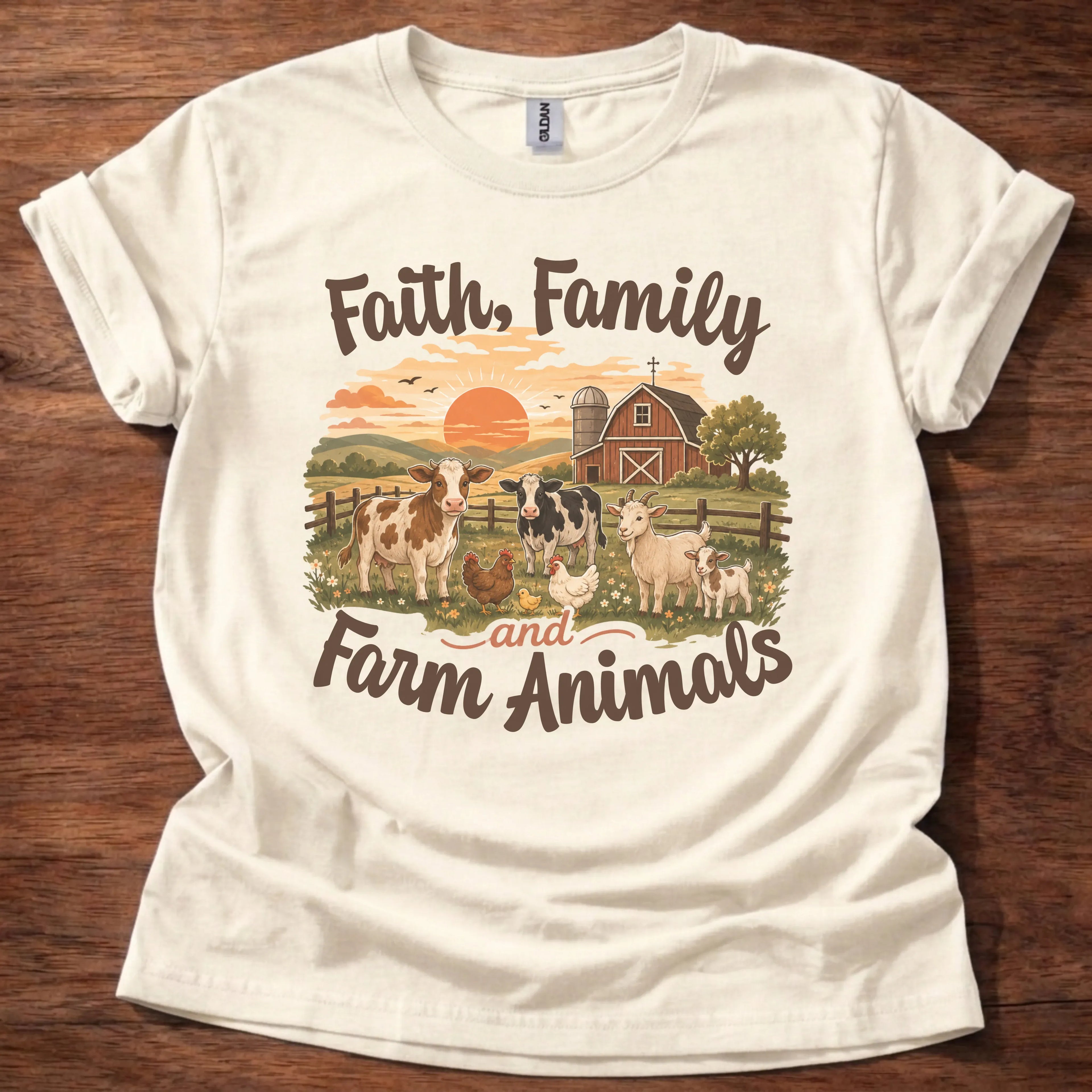 Faith Family Farm Animals T-Shirt