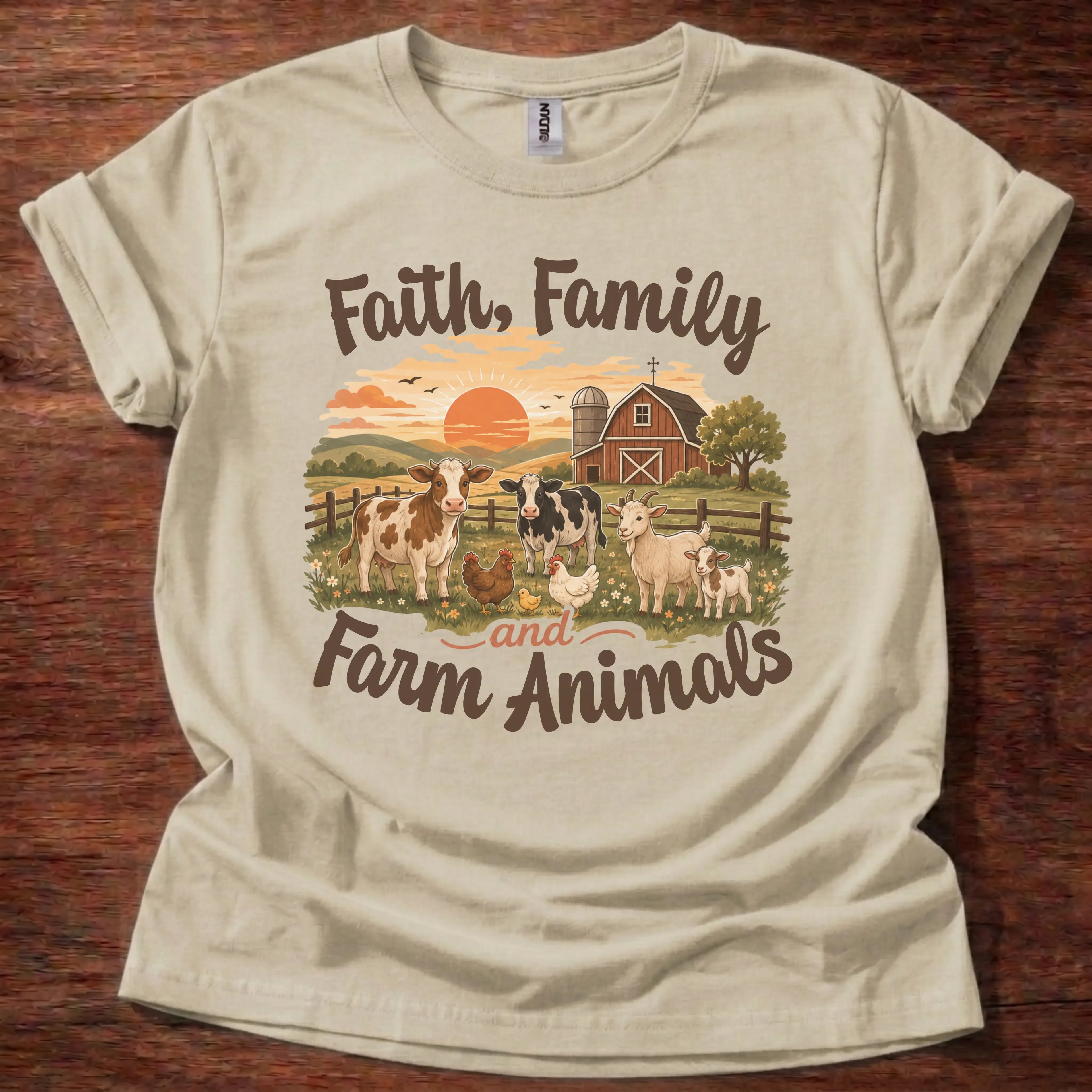 Faith Family Farm Animals T-Shirt