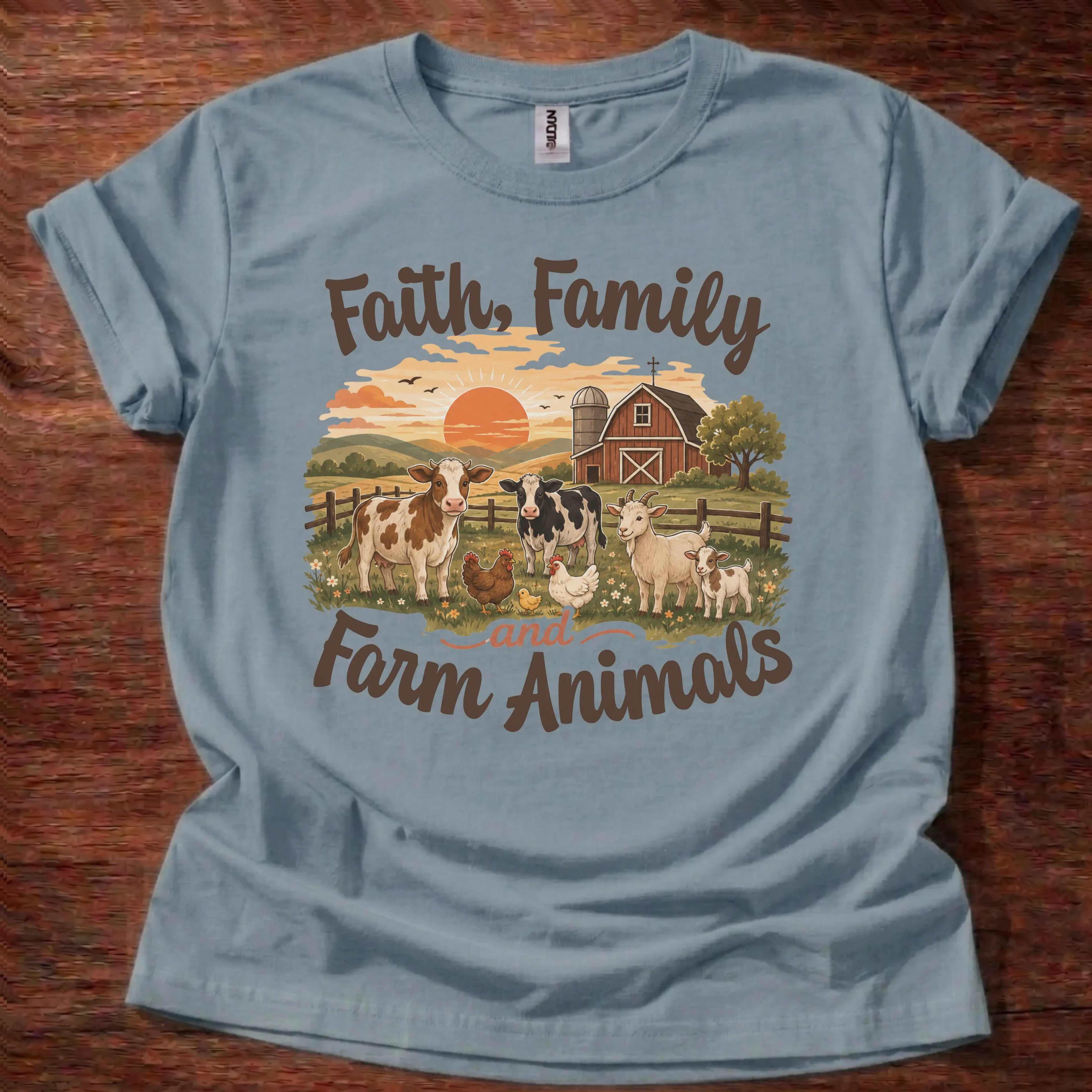 Faith Family Farm Animals T-Shirt