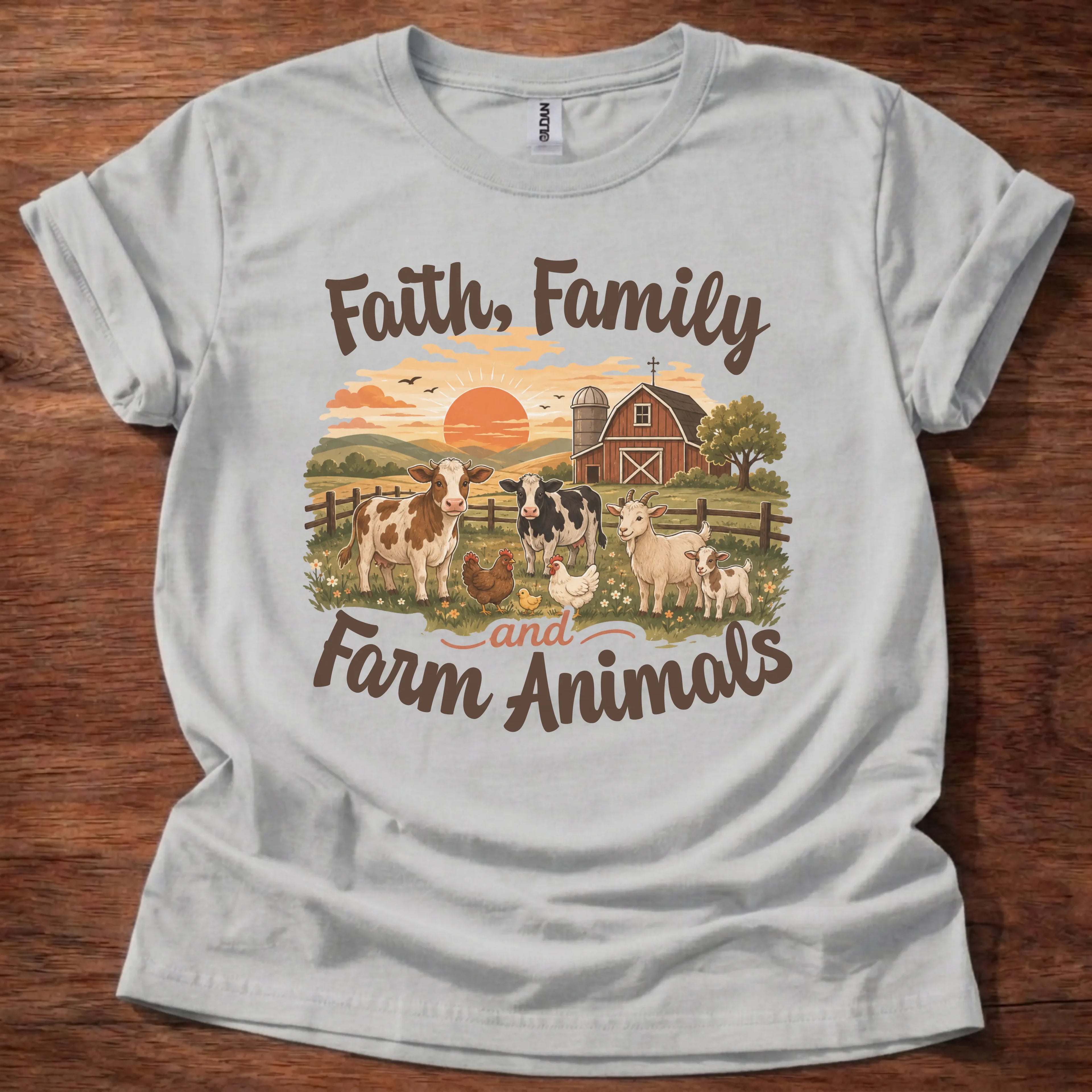 Faith Family Farm Animals T-Shirt
