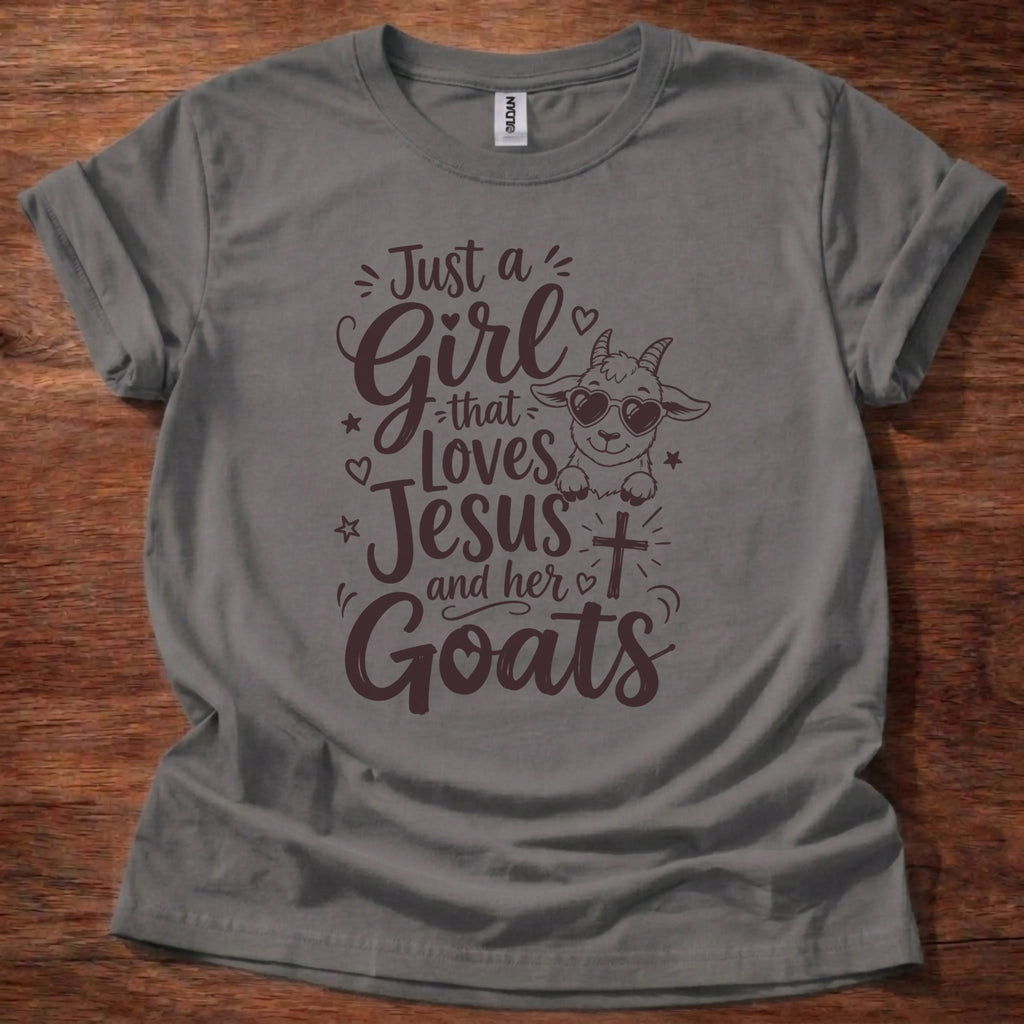 Girl Loves Jesus and Goats T-Shirt