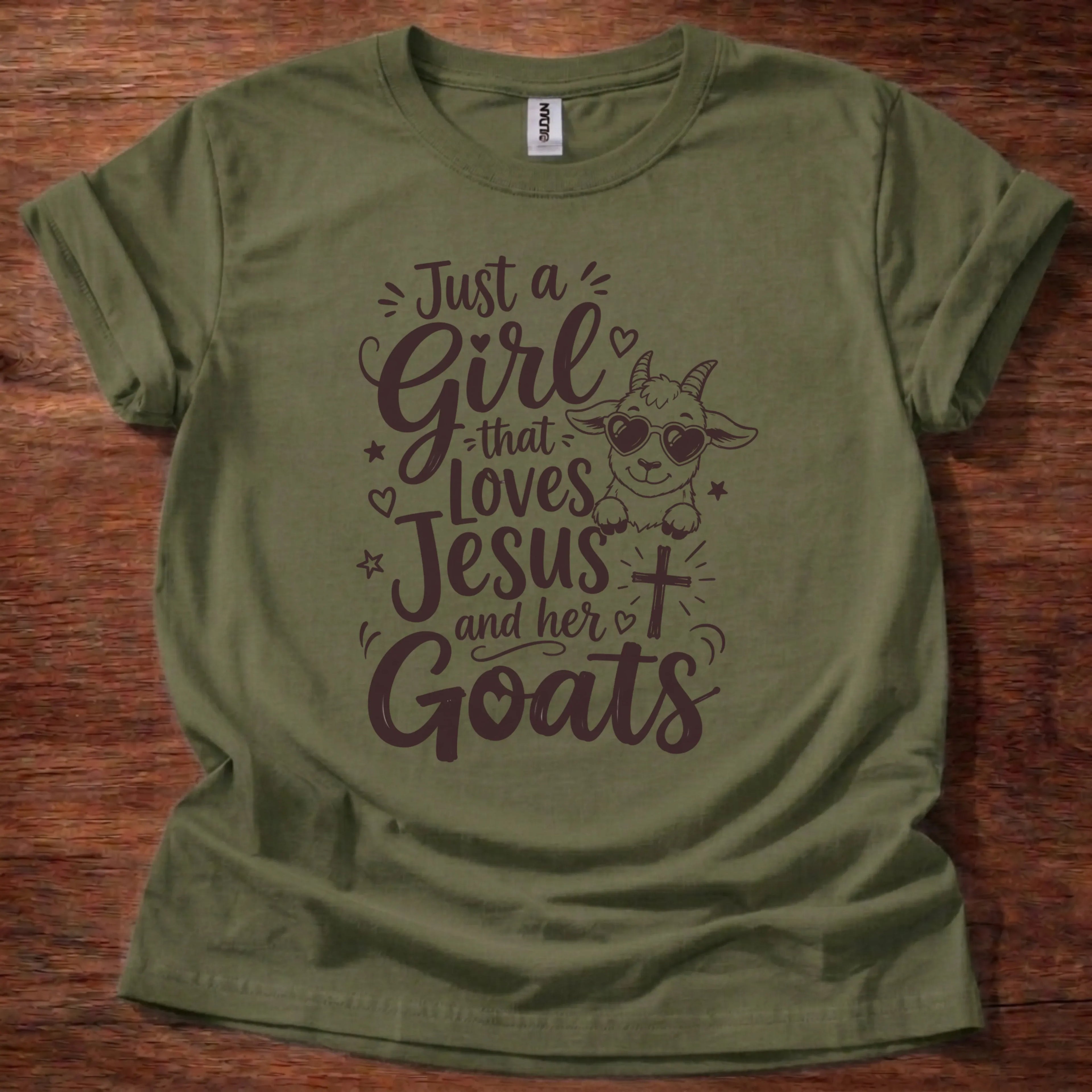 Girl Loves Jesus and Goats T-Shirt