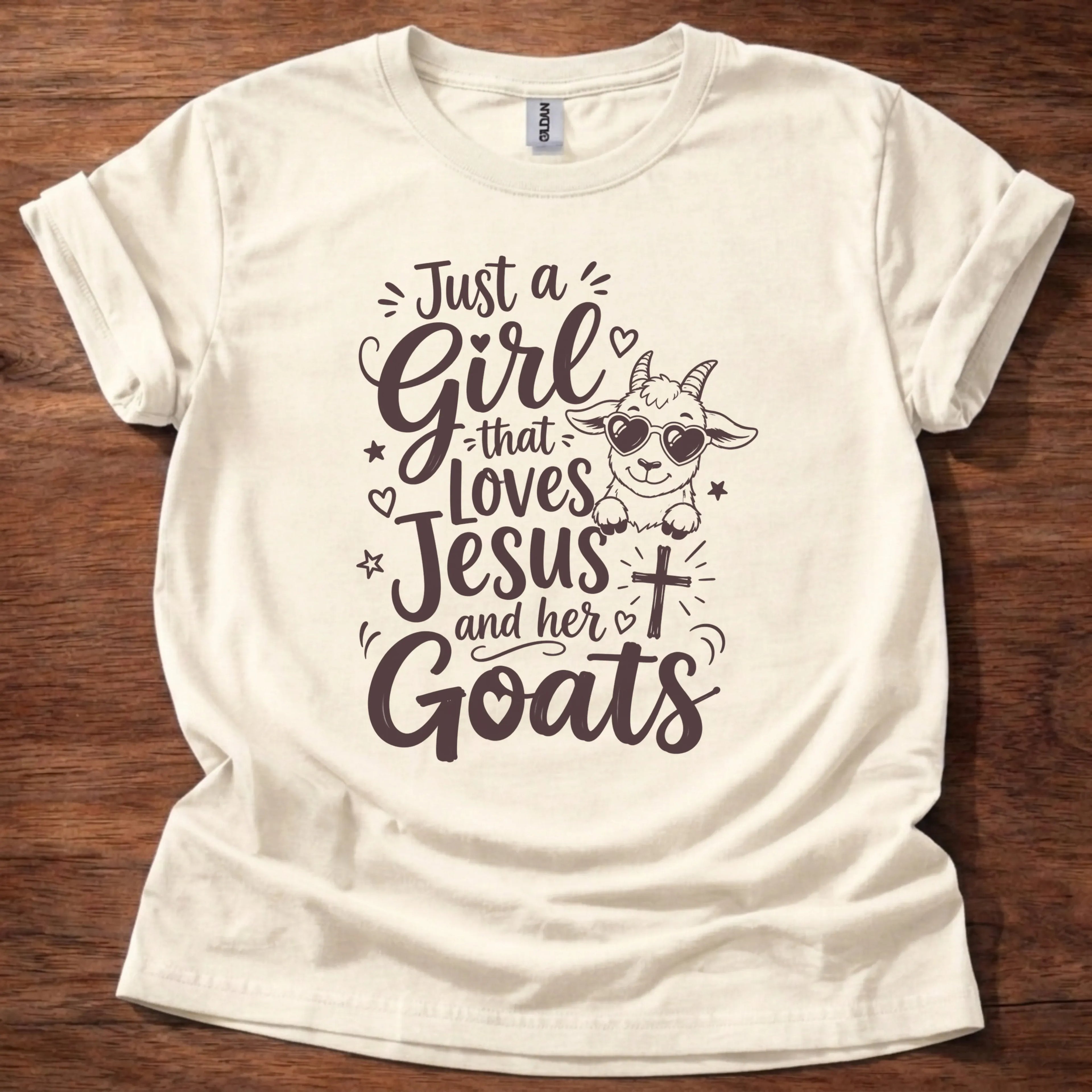 Girl Loves Jesus and Goats T-Shirt