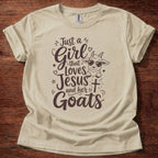 Girl Loves Jesus and Goats T-Shirt