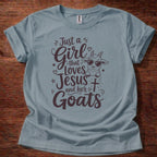 Girl Loves Jesus and Goats T-Shirt