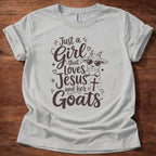 Girl Loves Jesus and Goats T-Shirt
