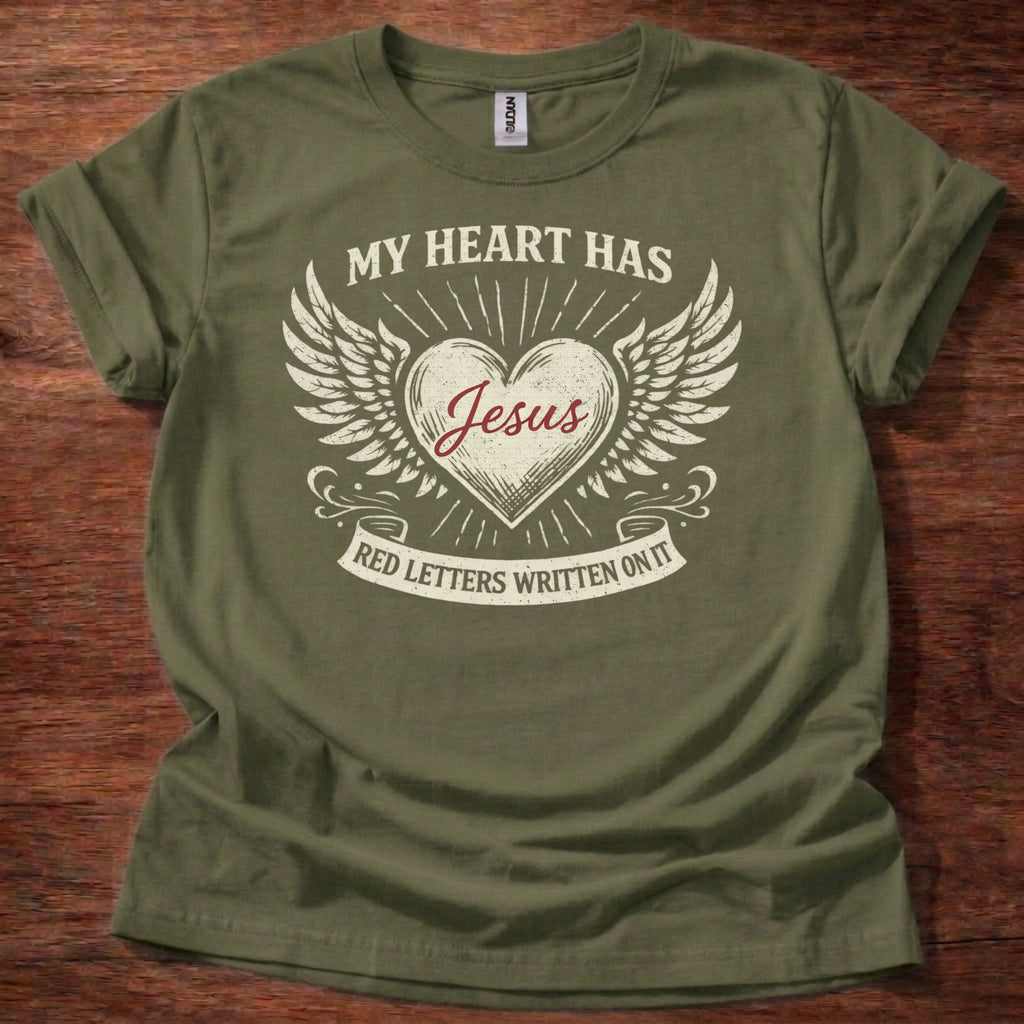 My heart has red letters T-Shirt