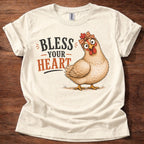 Natural Bless Your Heart chicken graphic t-shirt