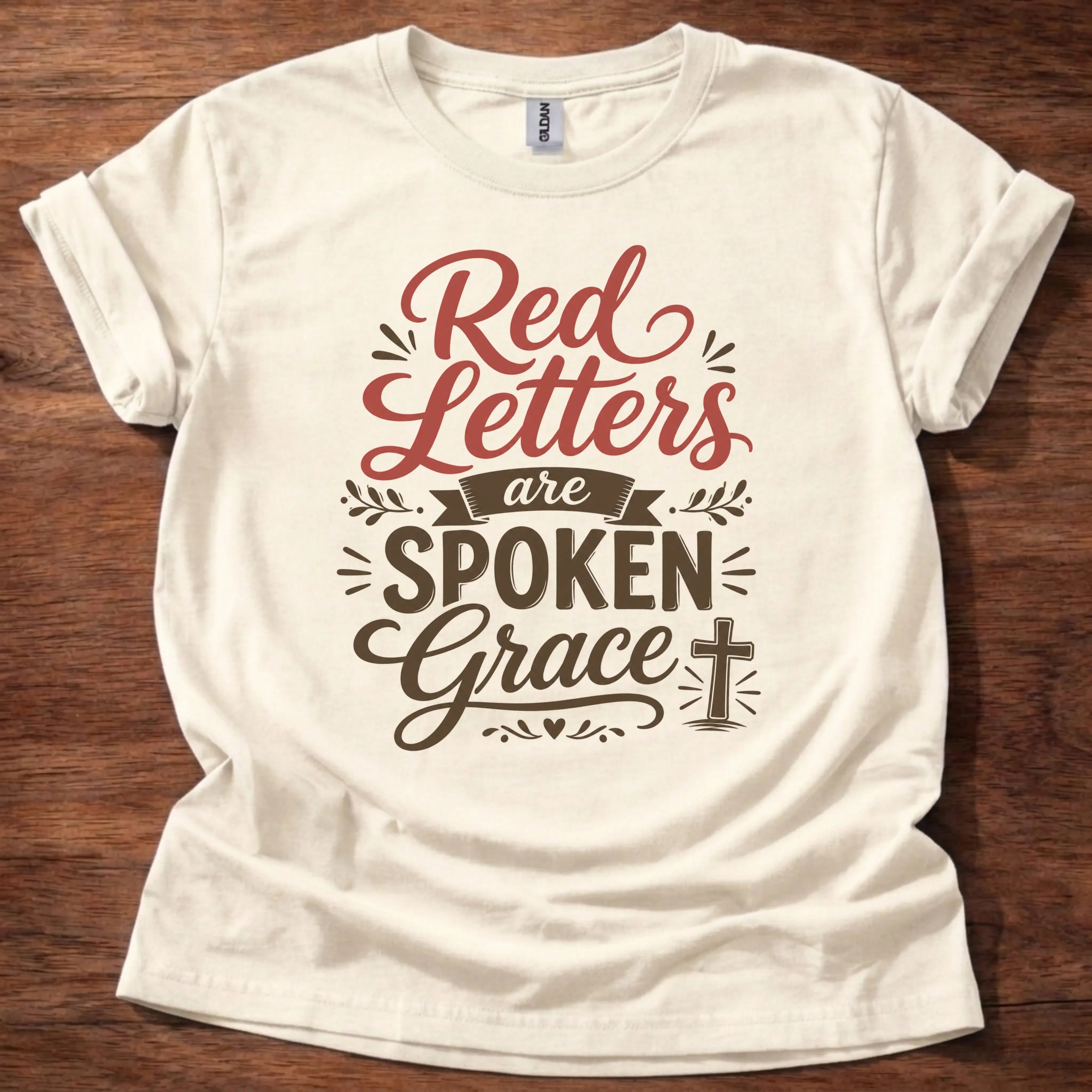Red Letters Spoken Grace T-Shirt