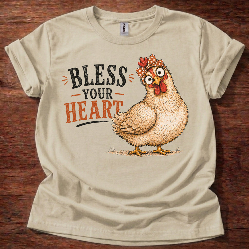 Sand Bless Your Heart chicken graphic t-shirt