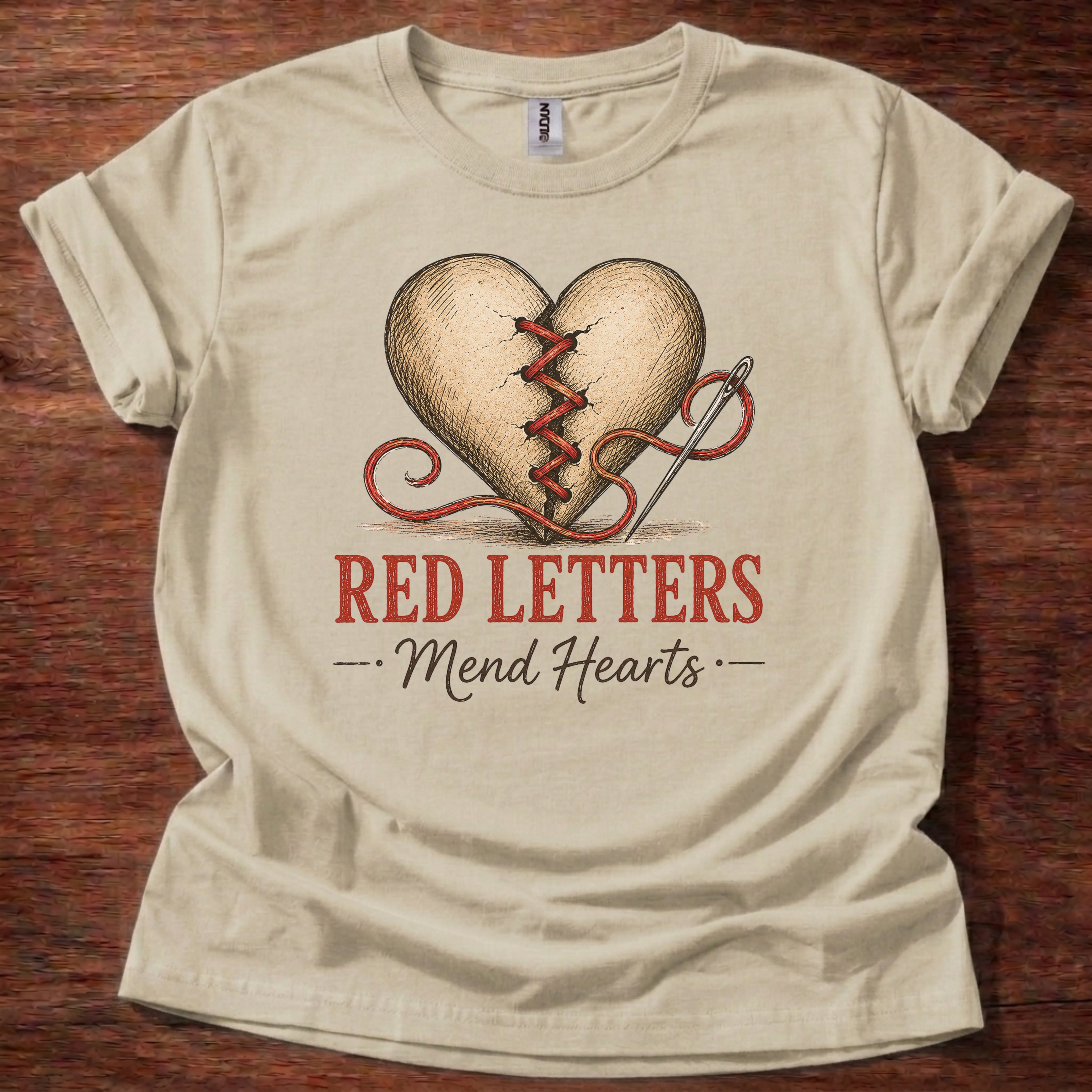 Red Letters Mend Hearts T-Shirt