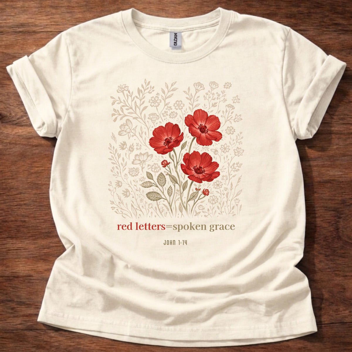 Red Letters Spoken Grace T-Shirt