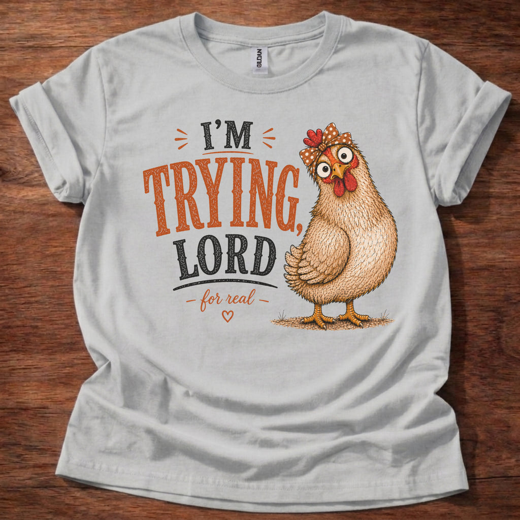 Sport Grey I’m Trying Lord chicken graphic t-shirt