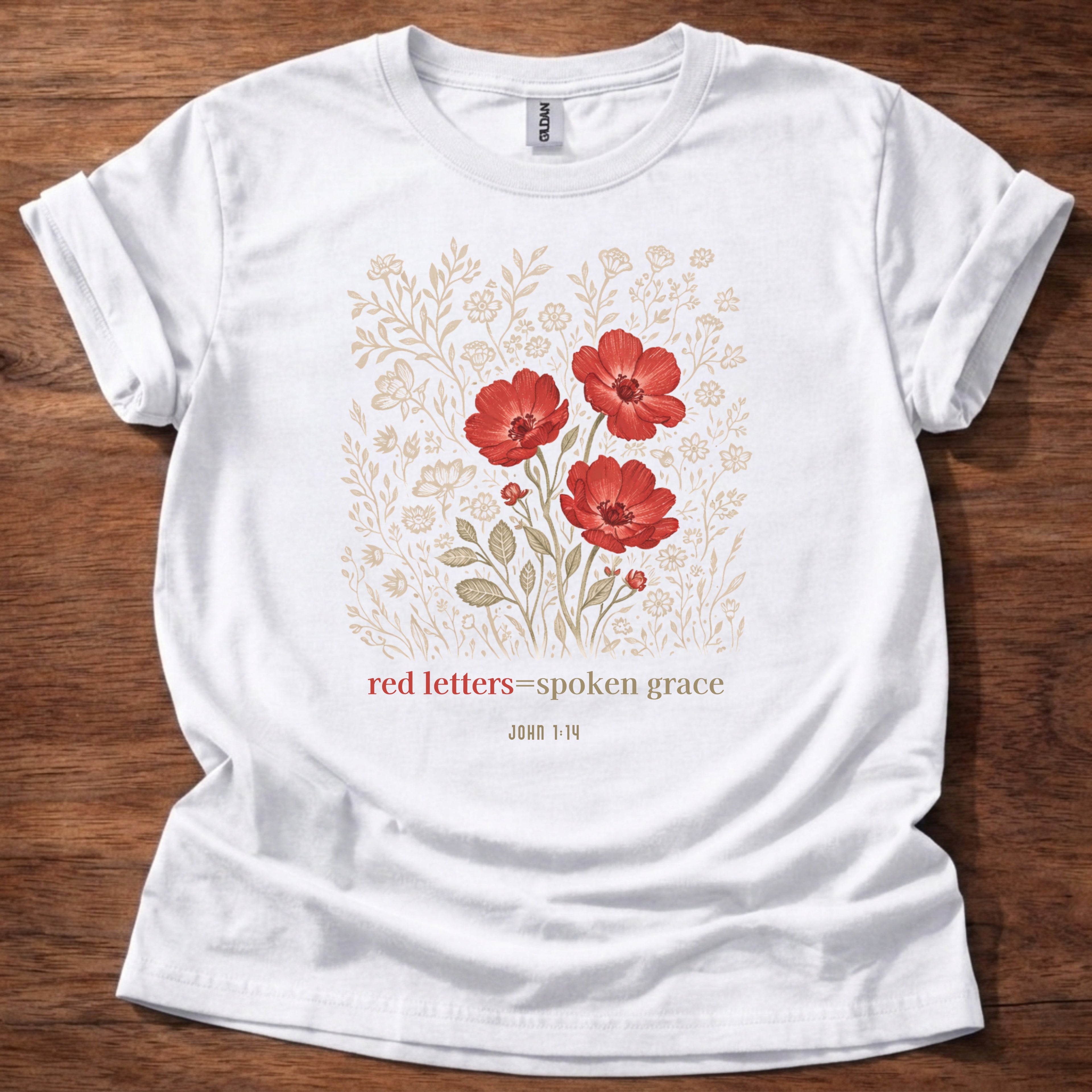 Red letters = spoken grace T-Shirt