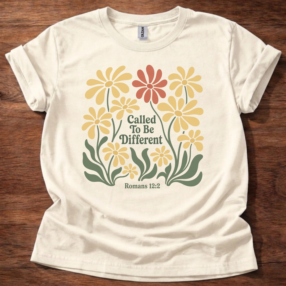 Different Christian t-shirt in natural