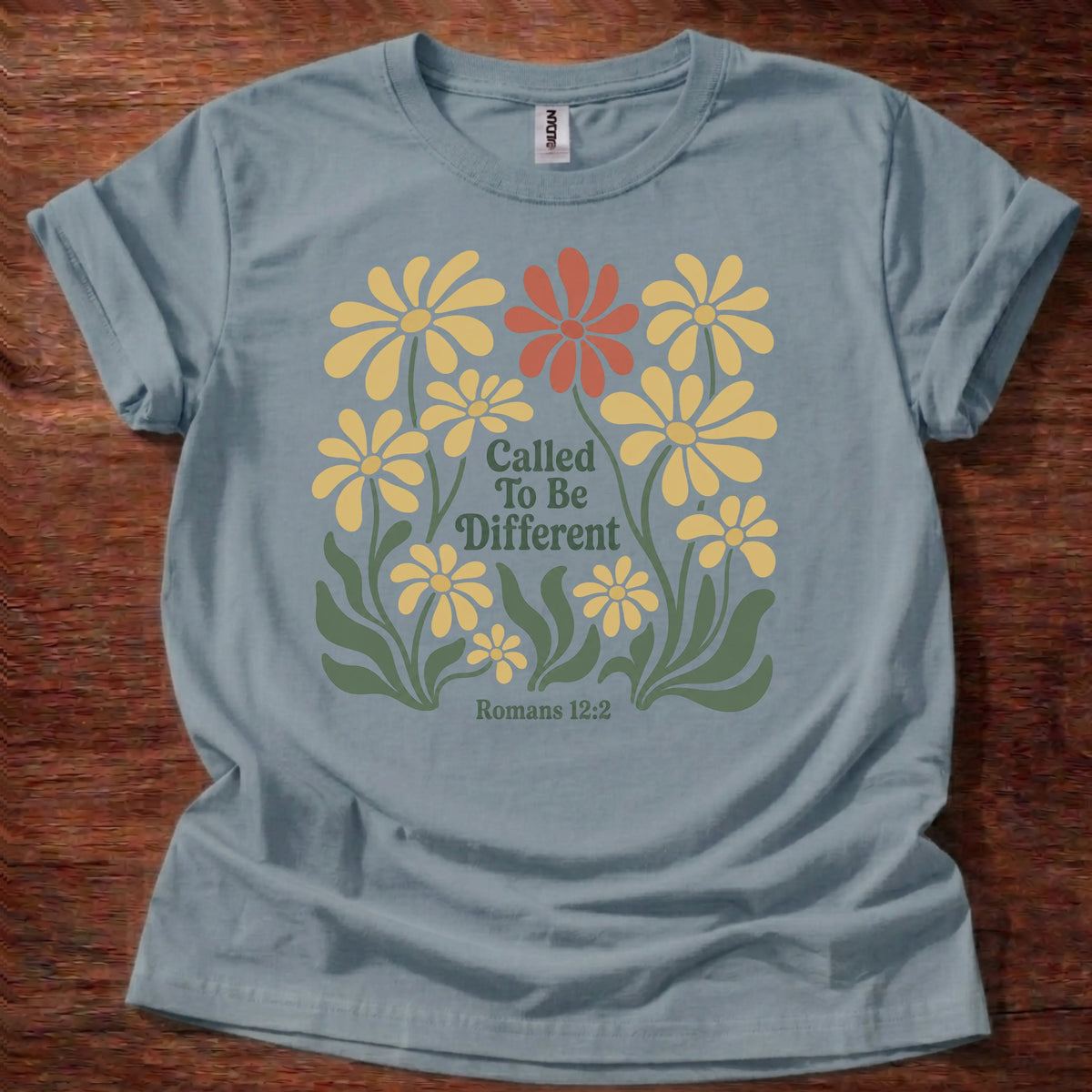 Different Christian t-shirt in stone blue