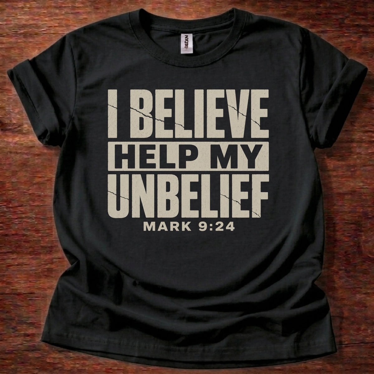 Help My Unbelief Christian t-shirt in black