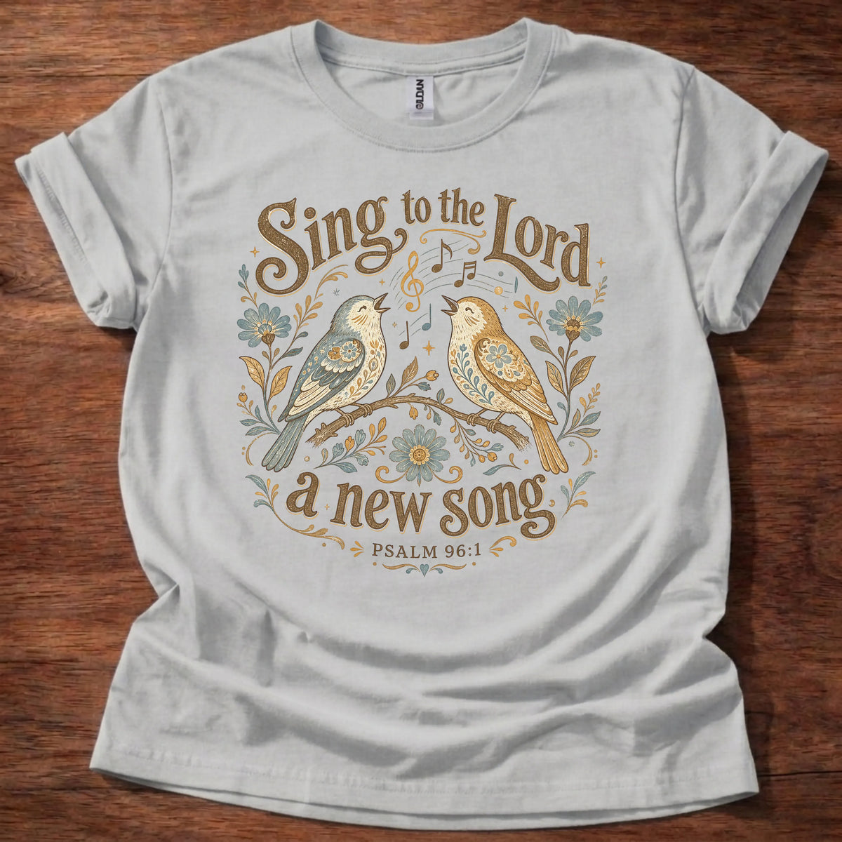 New Song Christian t-shirt in sport grey
