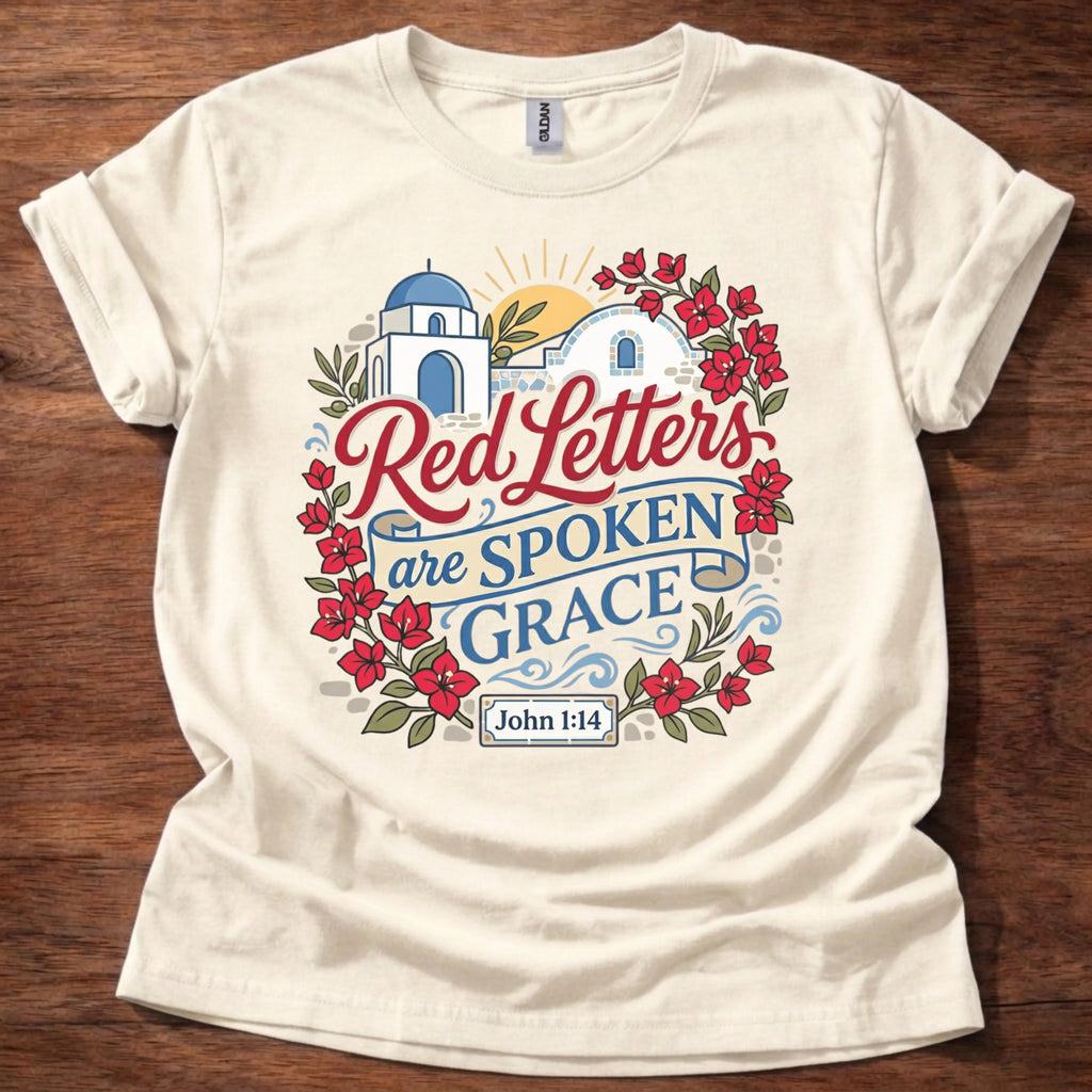 Red Letters Spoken Grace T-Shirt