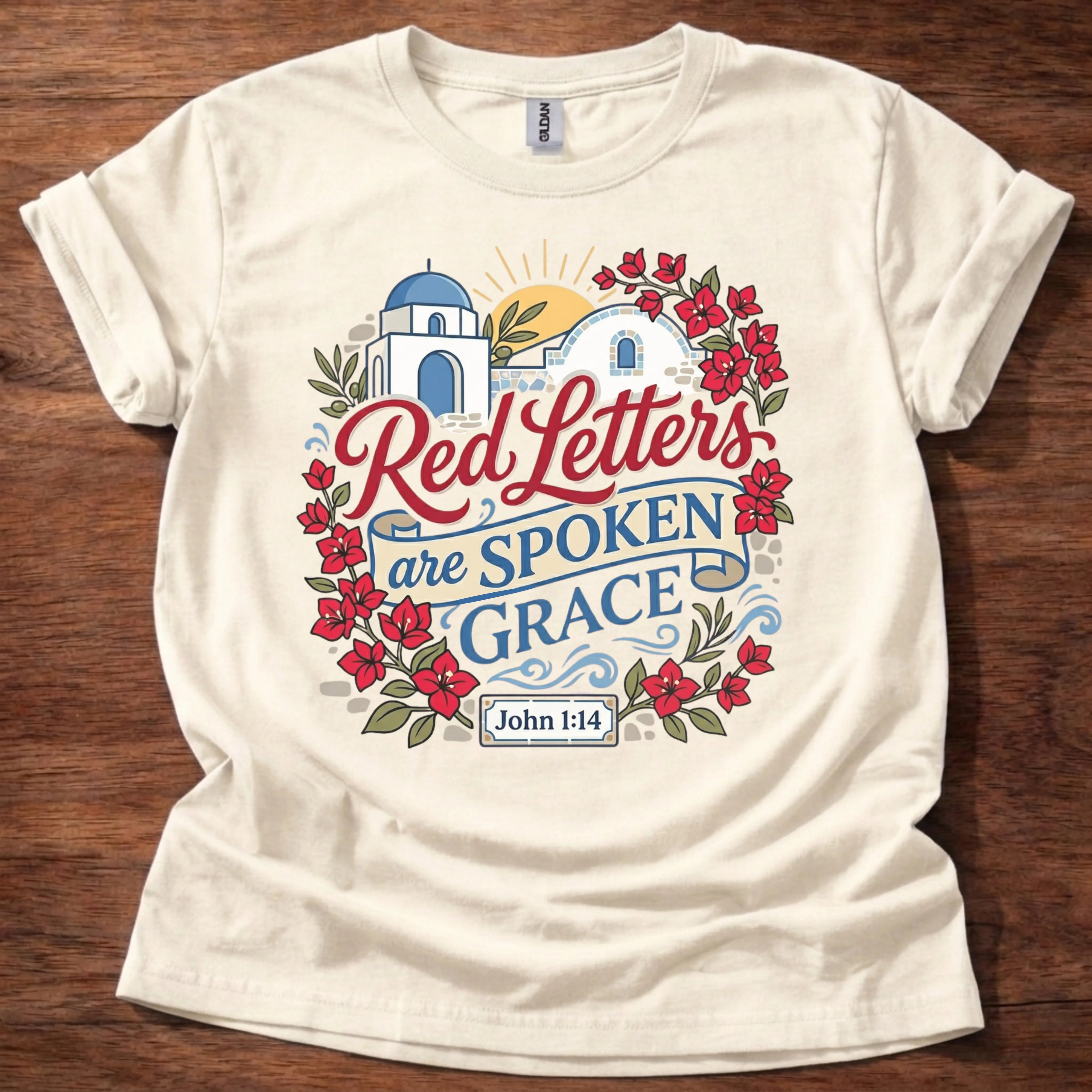 Red Letters Spoken Grace T-Shirt