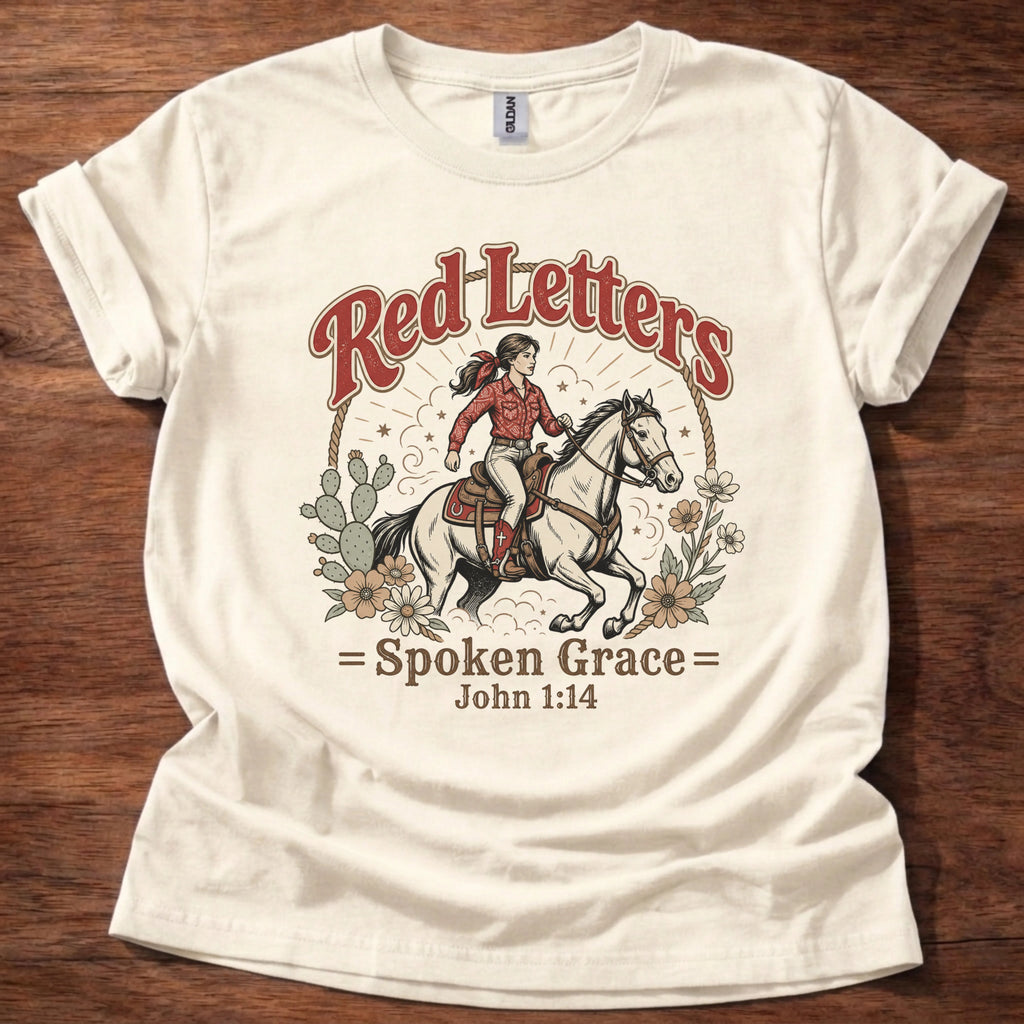 Red Letters Western T-Shirt
