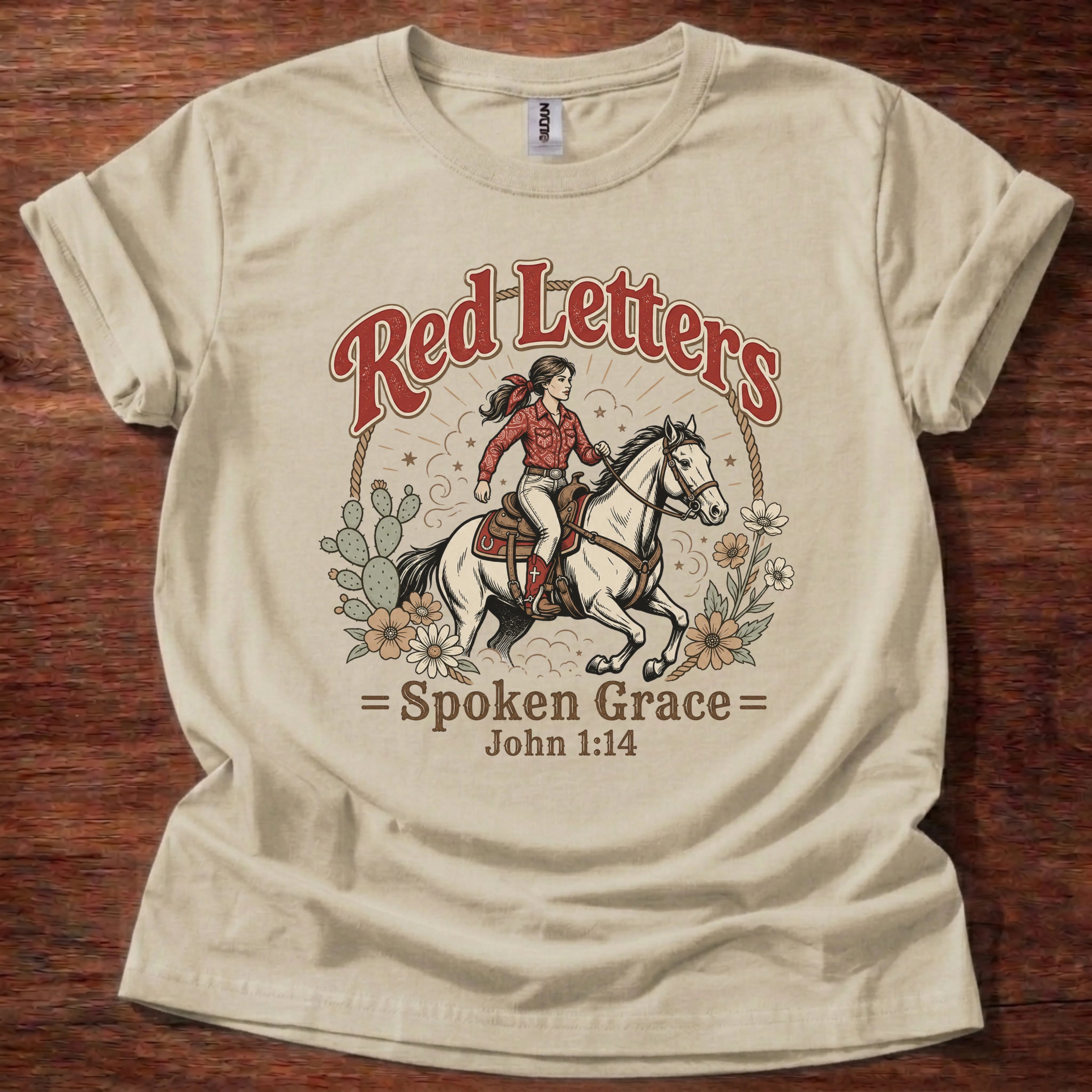 Red Letters Western T-Shirt